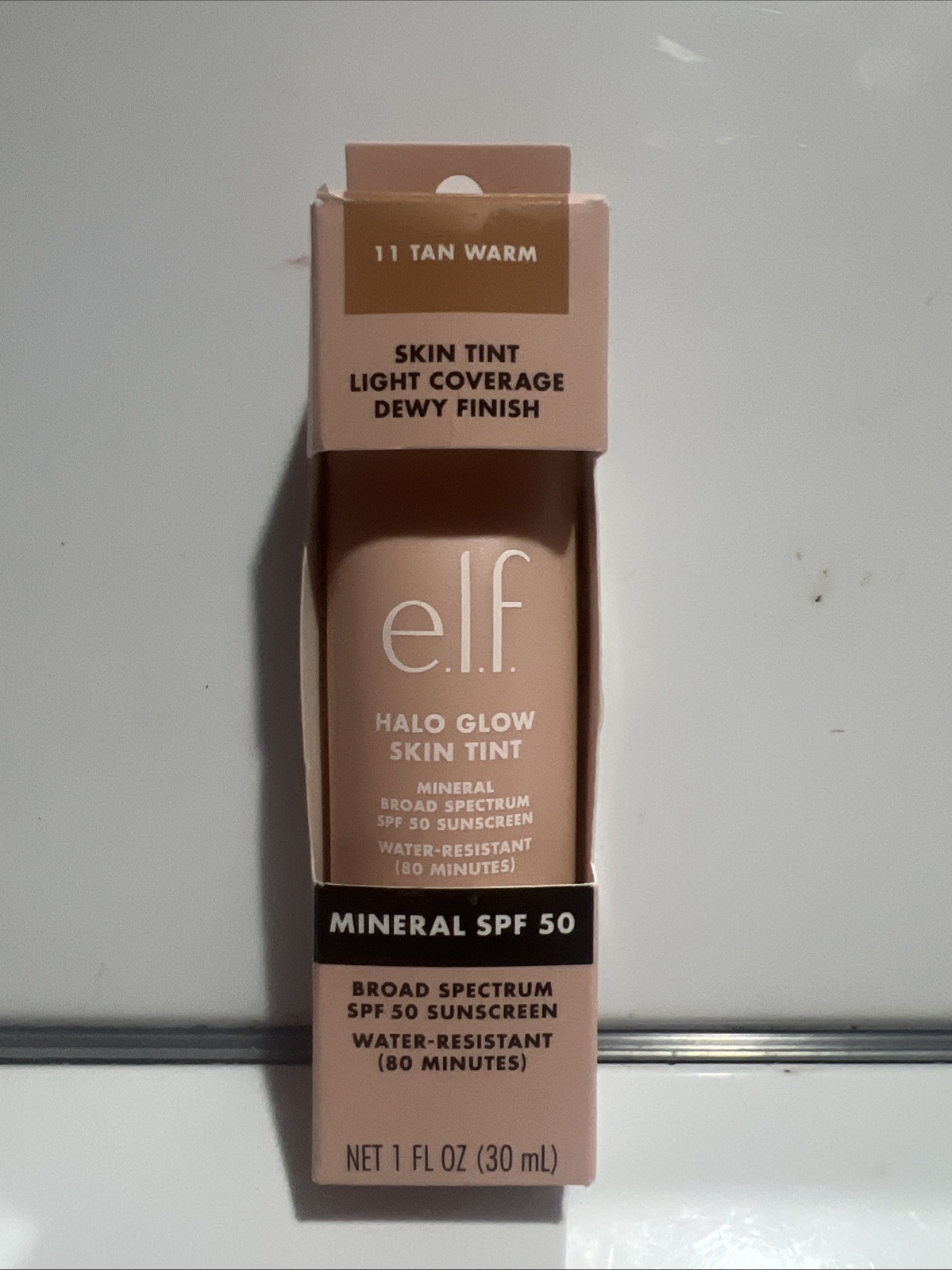NEW e.l.f. Halo Glow Skin Tint SPF 50, Vegan & Cruelty-Free *11 TAN WARM*
