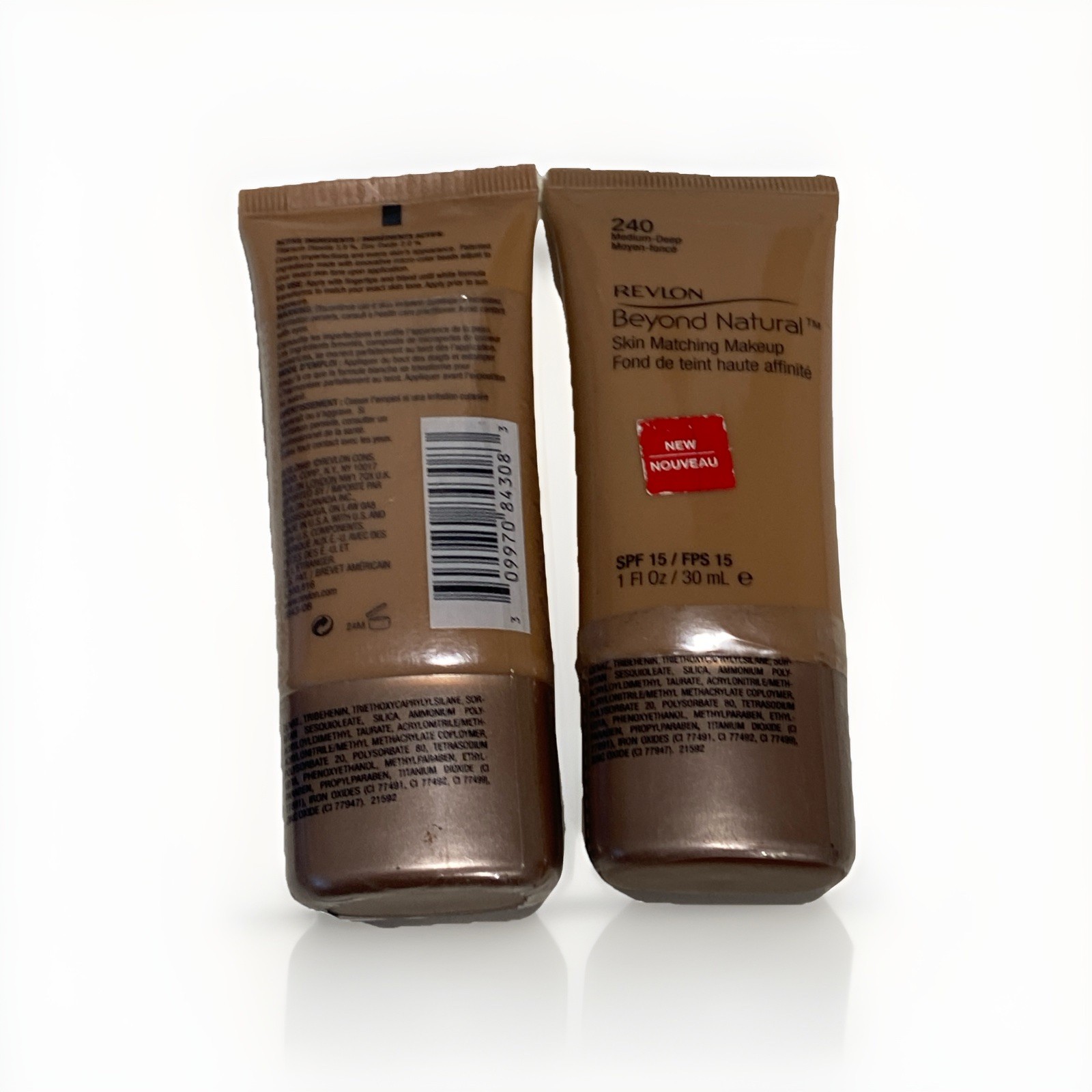 2x Revlon Beyond Natural Skin Matching Makeup #240-Medium-Deep. Sealed