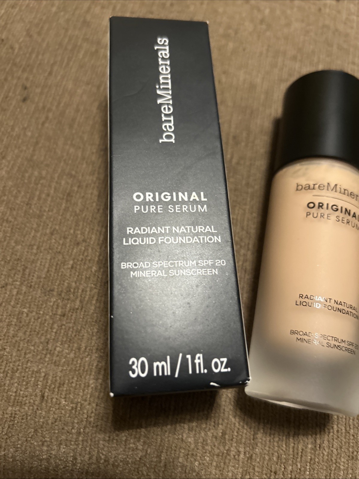 BareMinerals 0riginal Pure Serum Liquid Foundation SPF20 2 Light Cool 2.5 New