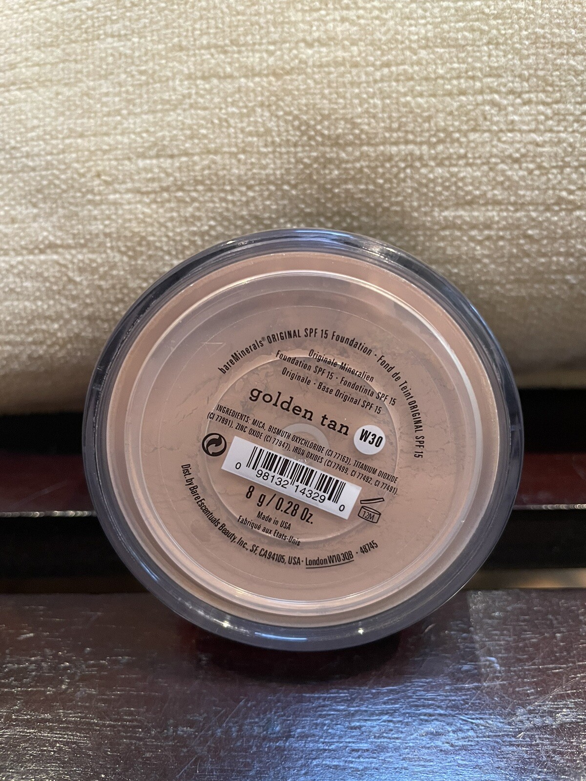 bare Minerals SPF15 Foundation * GOLDEN TAN W30 * Full Size 8g ~ NEW ~