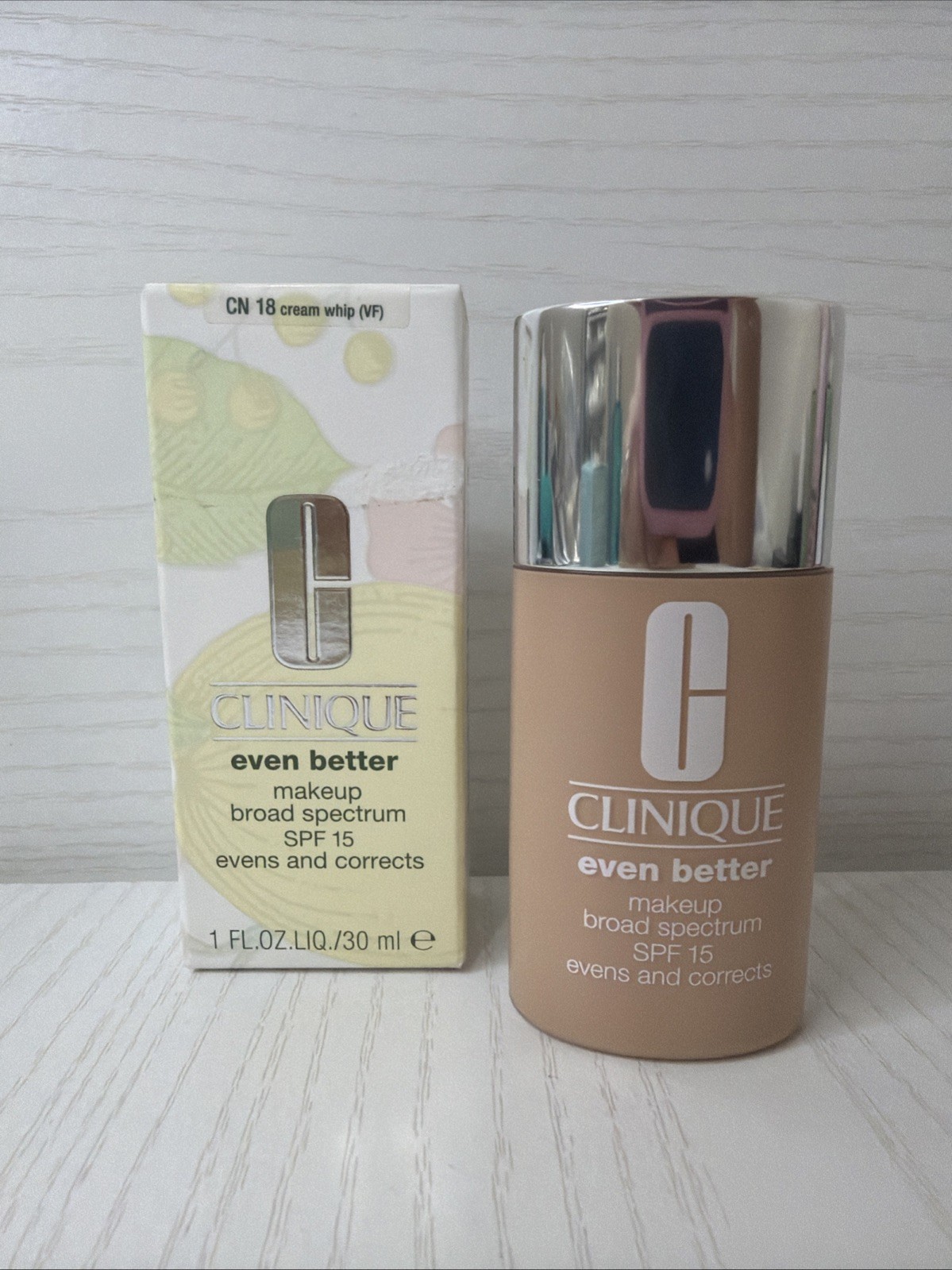 Clinique Even Better Makeup Broad Spectrum SPF 15 CN 18 Cream Whip 1oz/30ml