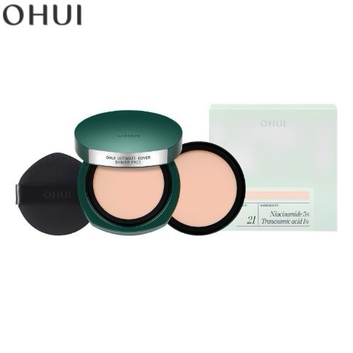 OHUI Ultimate Cover Denier Pact Foundation Shade 21 Full Matte SPF 50 +1 refill