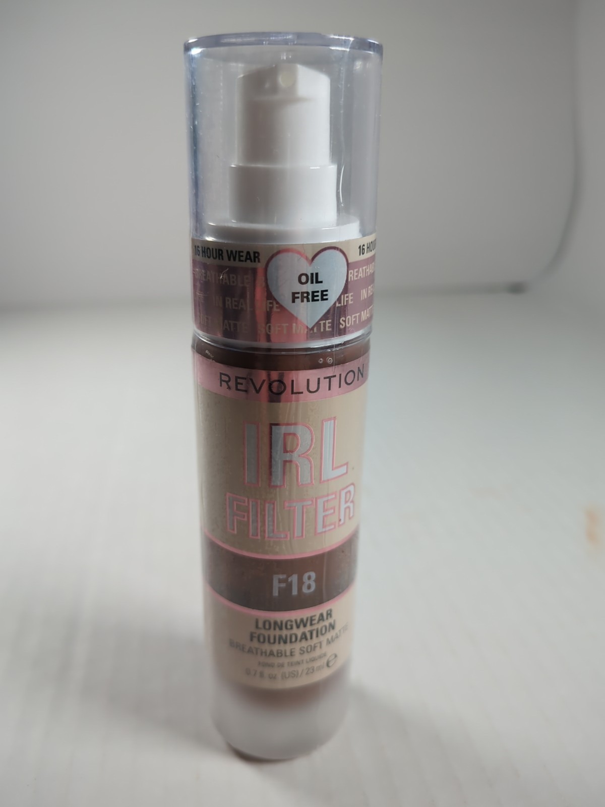 Revolution IRL Filter Foundation Longwear F18 Dark Brown Liquid Cream Coverup