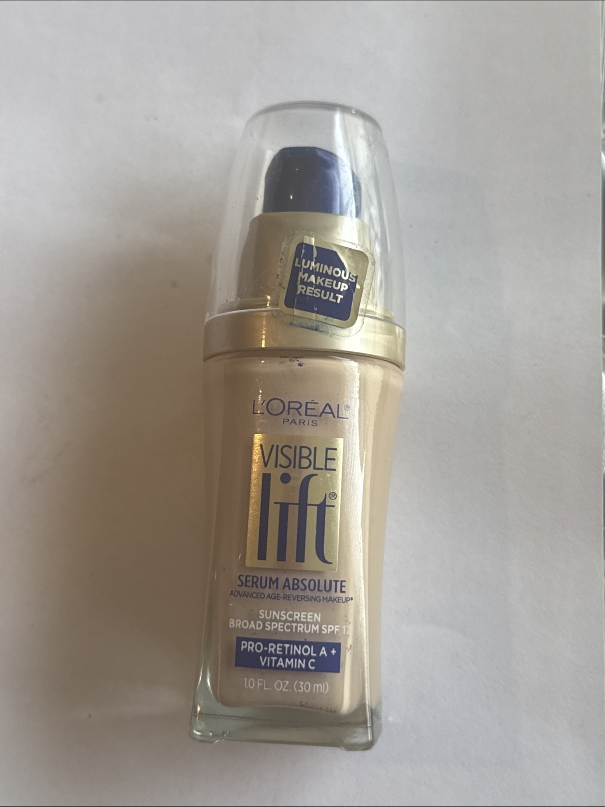 L’Oreal Paris Visible Lift Serum Absolute Foundation # 143 Soft Ivory 1fl Oz NEW