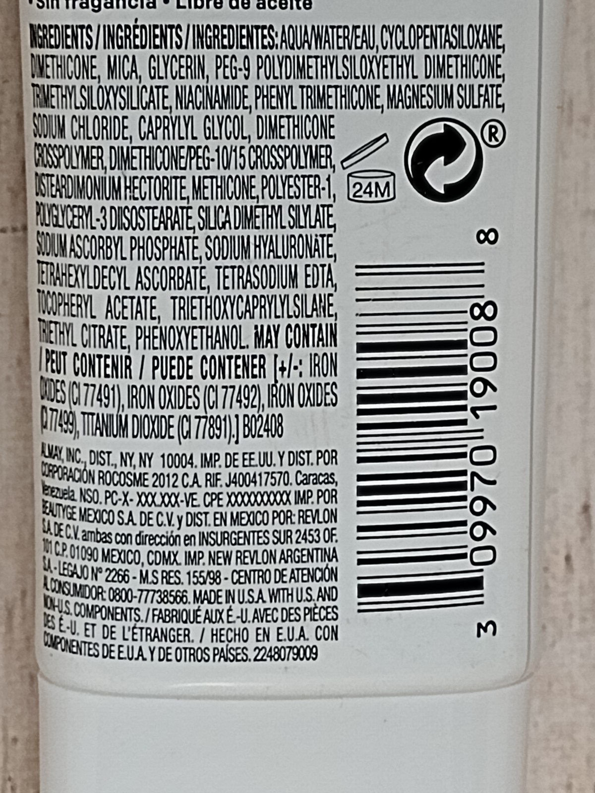 Almay AGELESS SMART SHADE FOUNDATION Hyaluronic Acid Niacinamide 1 oz 800 DEEP