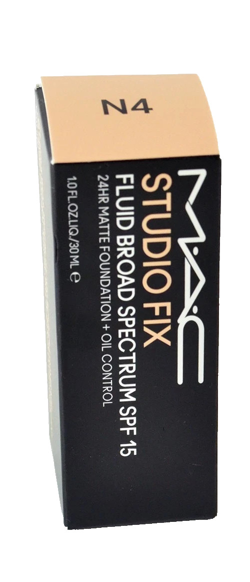 MAC Studio Fix Fluid BROAD SPECTRUM Foundation SPF15 N4 Matte 30mL / 1oz