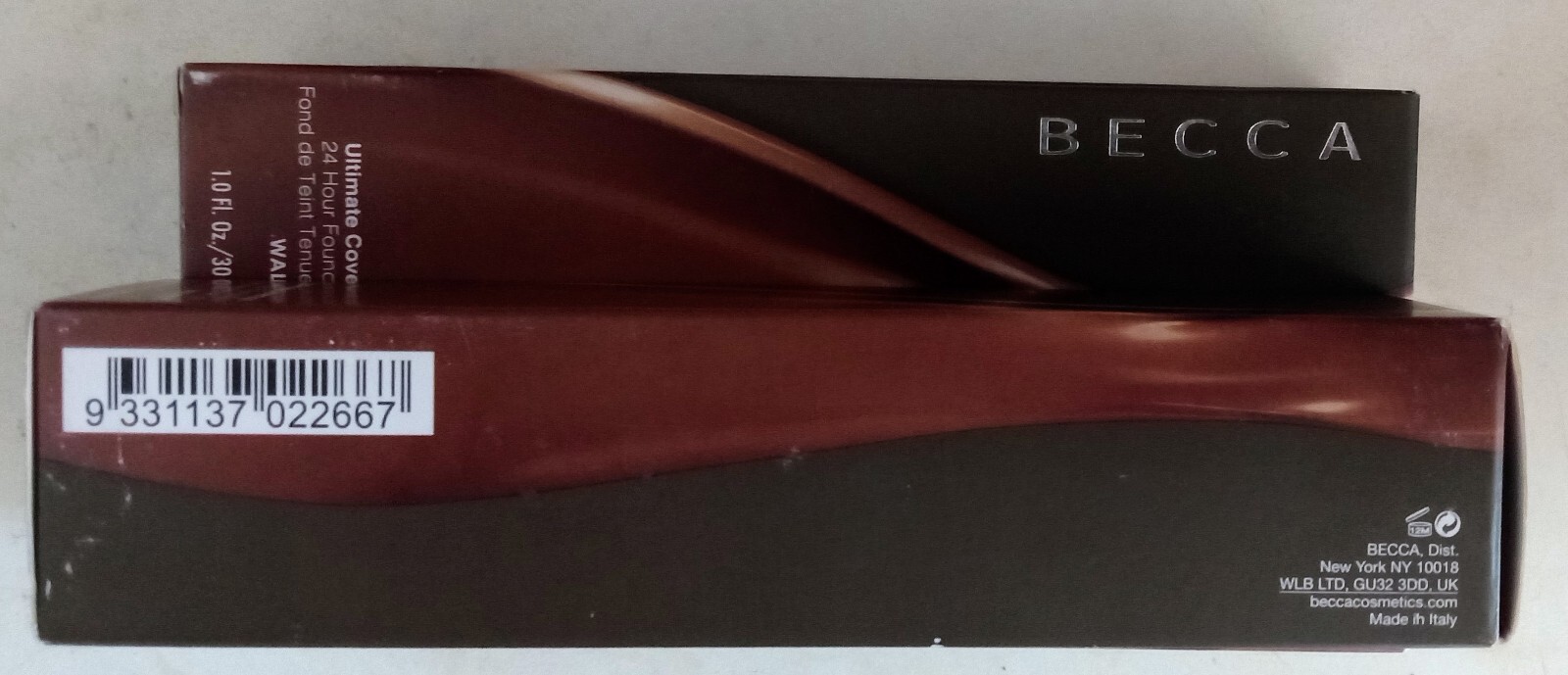 Becca Ultimate Coverage 24 Hour Foundation Face Makeup Walnut 1 FL oz 30mL