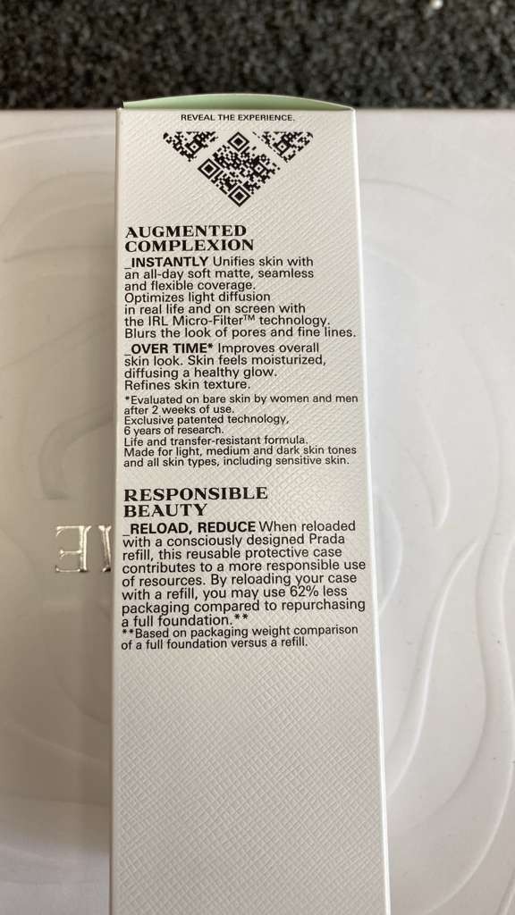 Prada Reveal Refillable Soft Matte Foundation Full Size 1.0oz – MN55