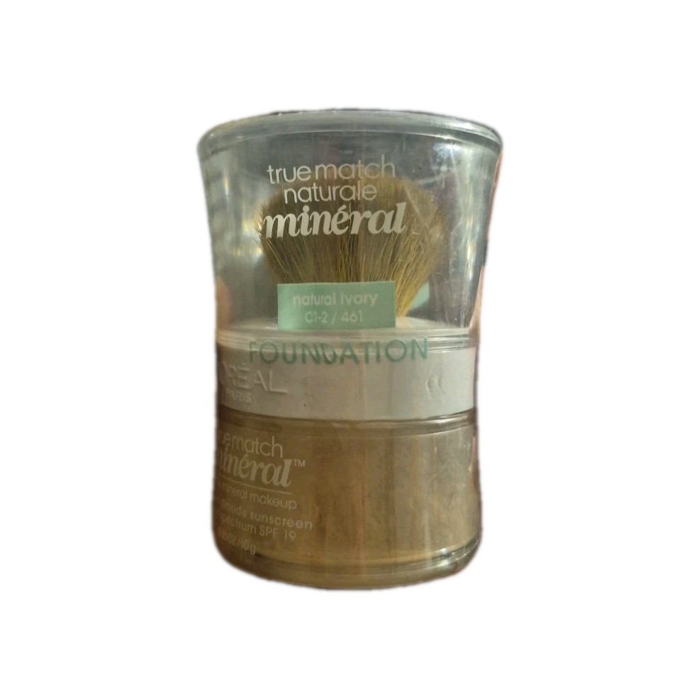 Loreal True Match Mineral Foundation With Brush C1-2/461 Natural Ivory Sealed