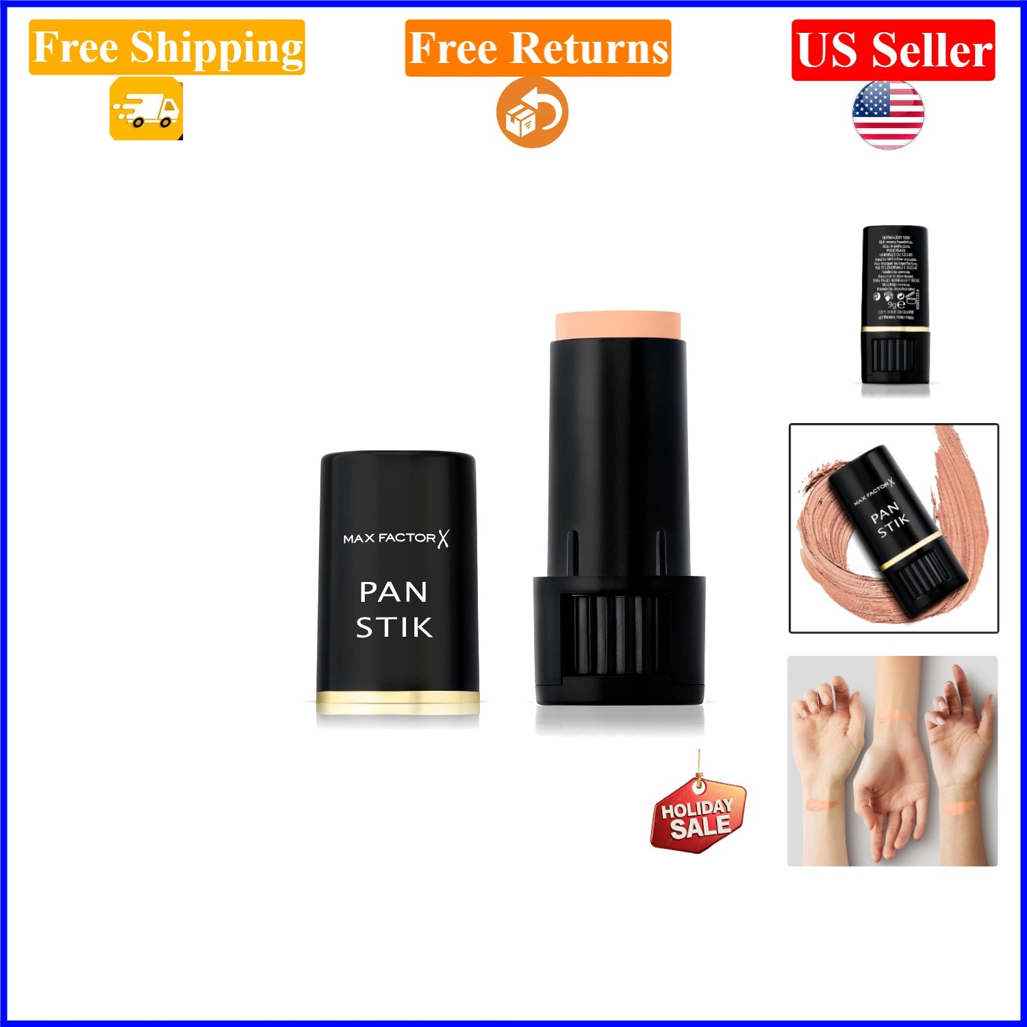 Panstik Foundation Stick 0.4 oz Olive for Dry Skin, Fragrance & Alcohol Free