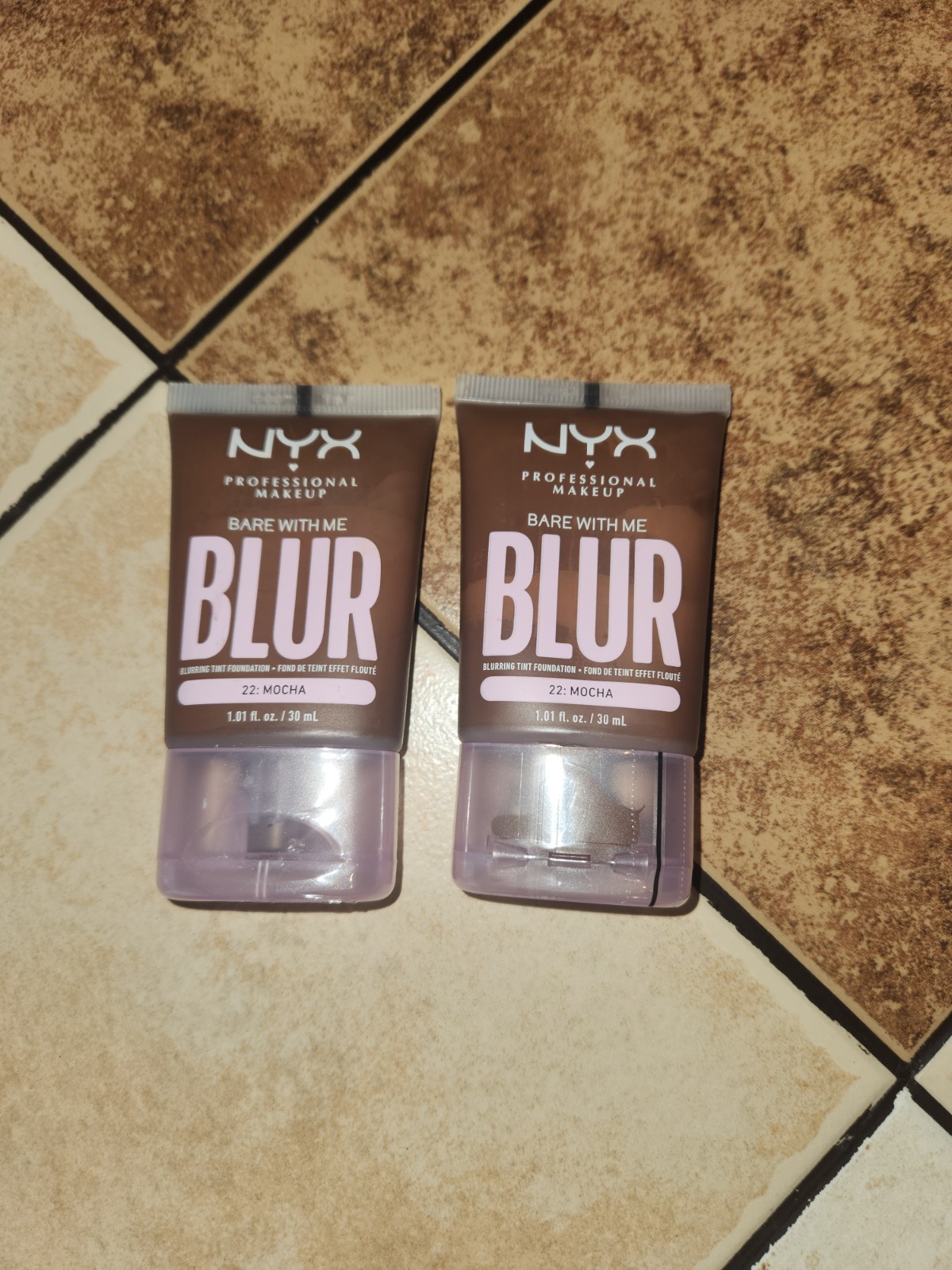 NYX Professional Makeup (2) Bare With Me Blur #22- Mocha 1.01 fl oz Sealed