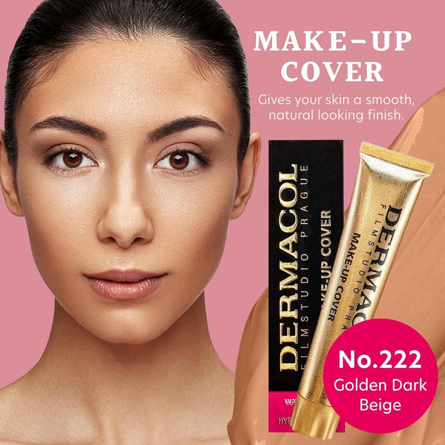 Dermacol Full Coverage Foundation SPF 30 , Liquid Matte Makeup, 30g, Shade 222