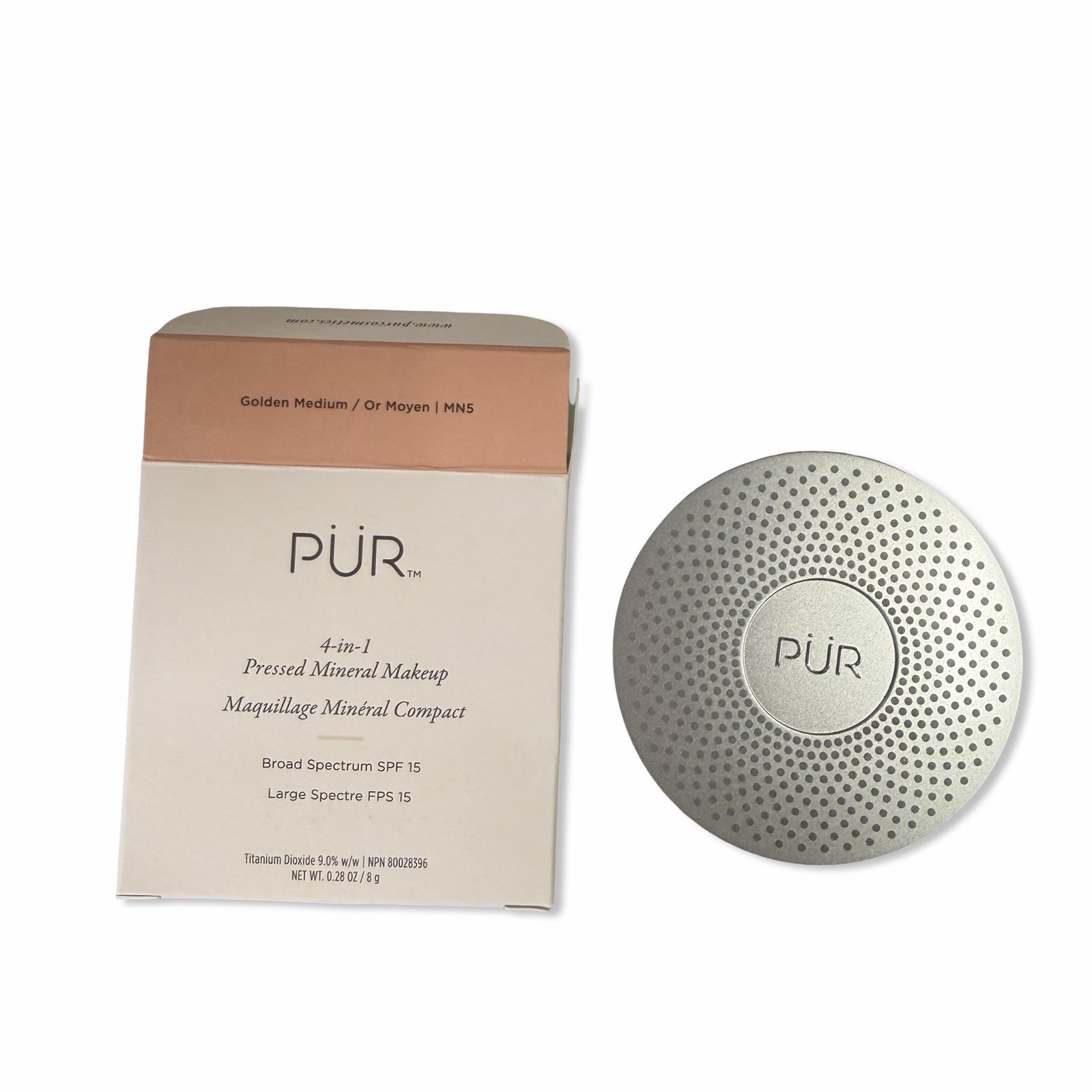 PUR Minerals 4-in-1 Pressed Mineral Makeup Powder Foundation Golden Medium MN 5