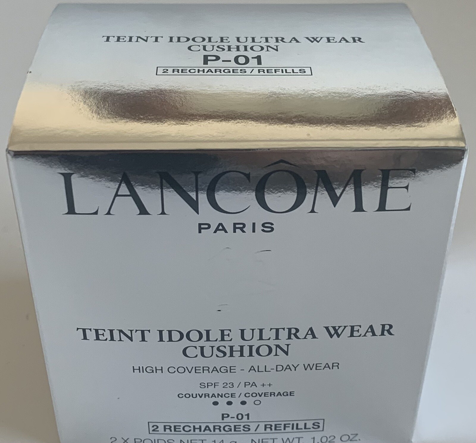 Lancome Teint Idole Wear Cushion High Coverage -All Day Wear P-01 2x14g refills
