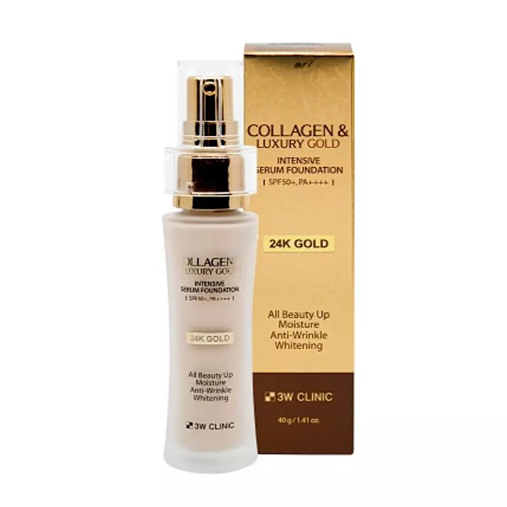 3W Clinic Collagen Luxury Gold Intensive Serum Foundation Cover 40g 1.41oz KB019