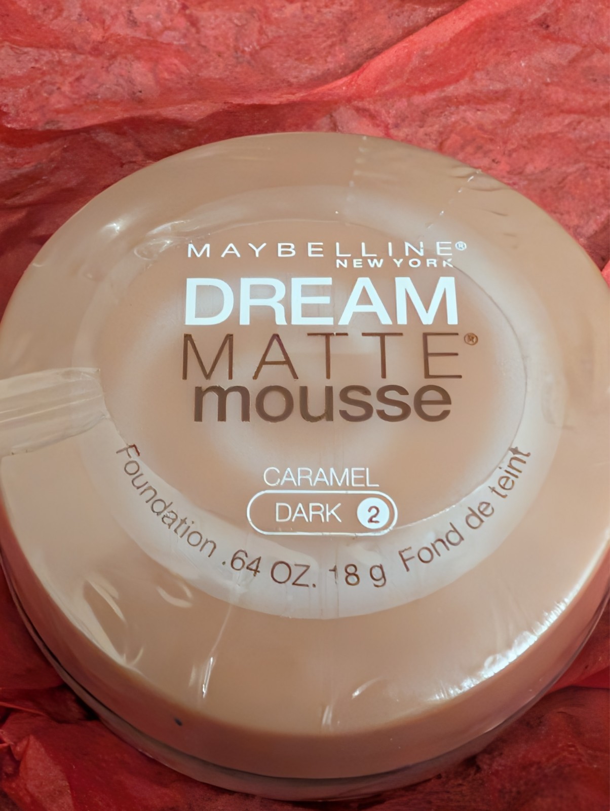 MAYBELLINE DREAM MATTE MOUSSE FOUNDATION “CARAMEL DARK 2″…NEW/SEALED..0.64 OZ