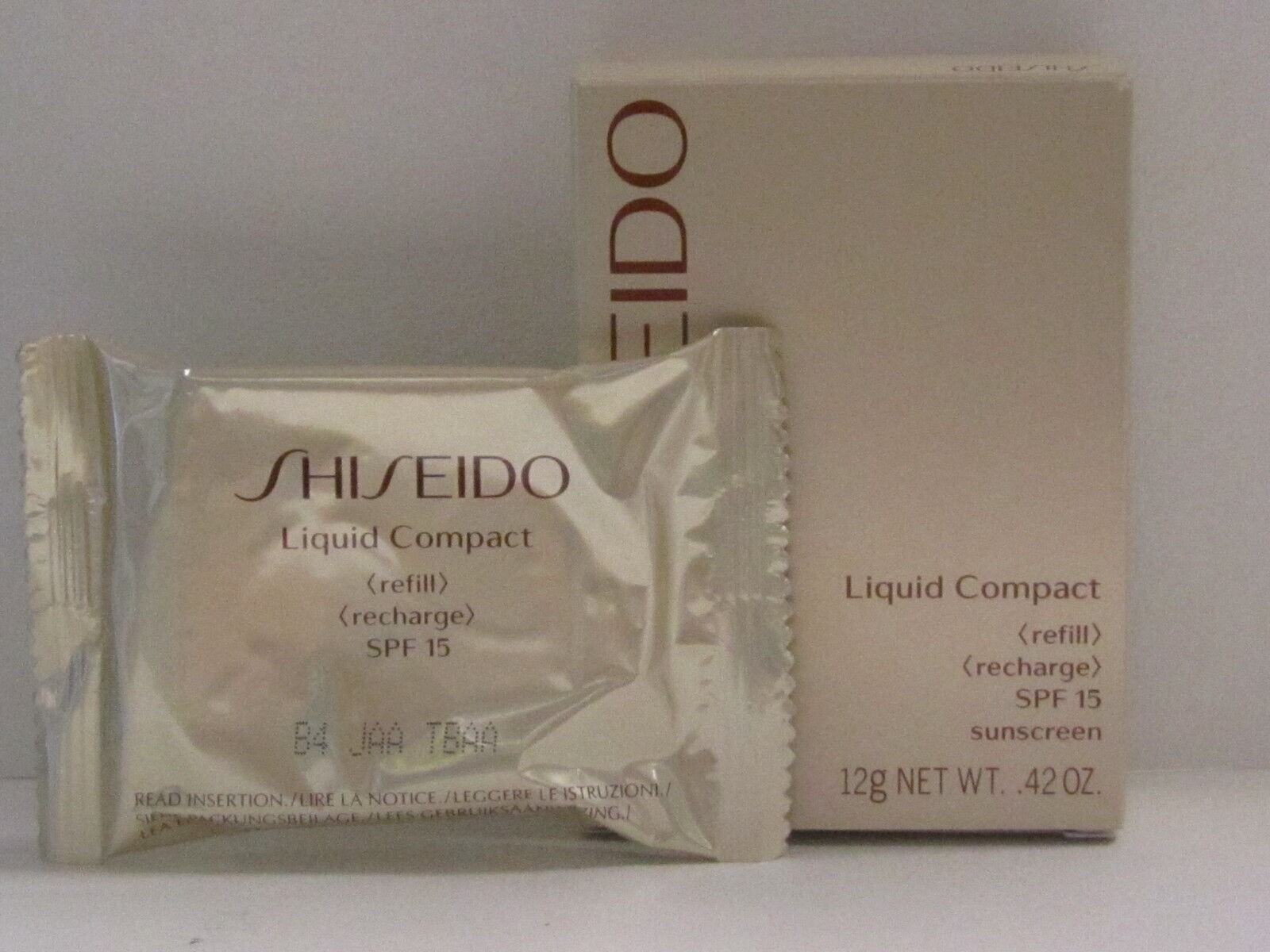 Shiseido Liquid Compact Foundation Refill SPF 15 B4 Natural Fair Beige .42 oz