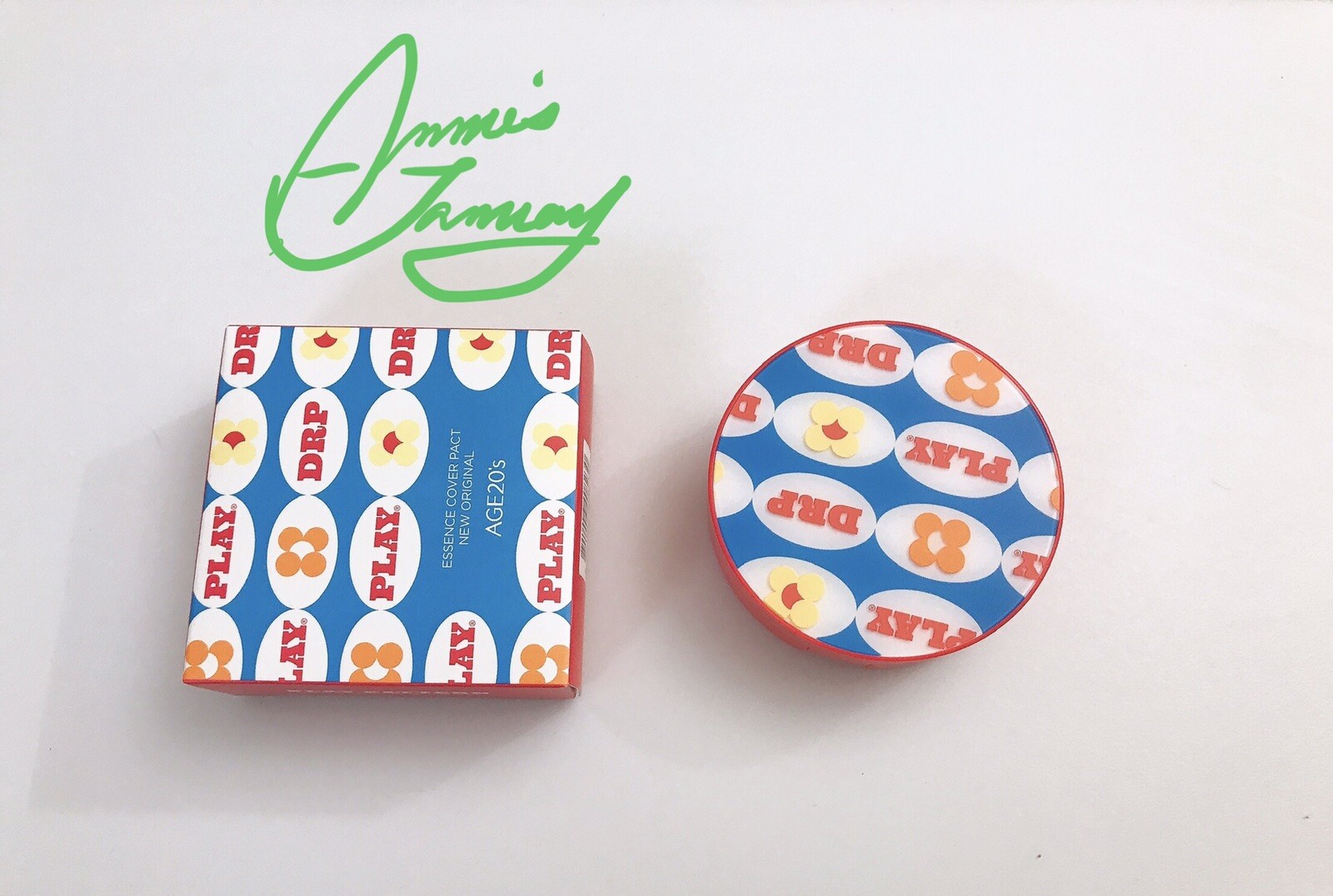 AGE20’s Essence Cover Pact Drop Pattern Play Edition Red Empty Case/US Seller