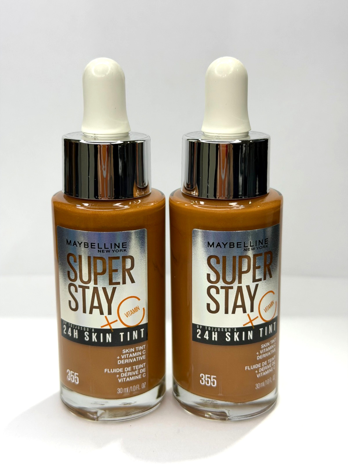 Maybelline Super Stay Up to 24HR Skin Tint, Radiant Light-to-Medium 120 -2 PACK-