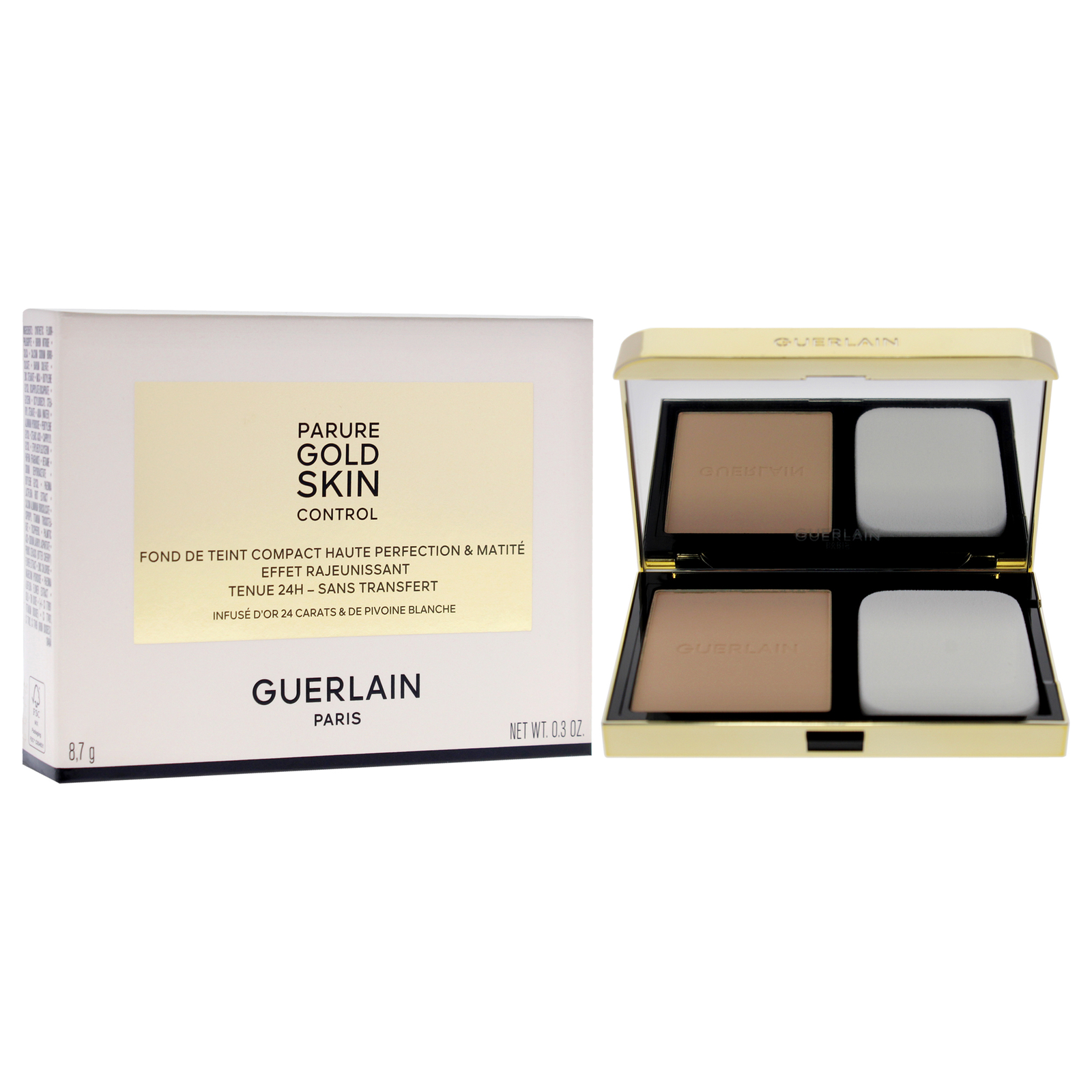3 Pack Guerlain Compact Foundation-1N Very Light Skin with Neutral Beige – 0.3oz