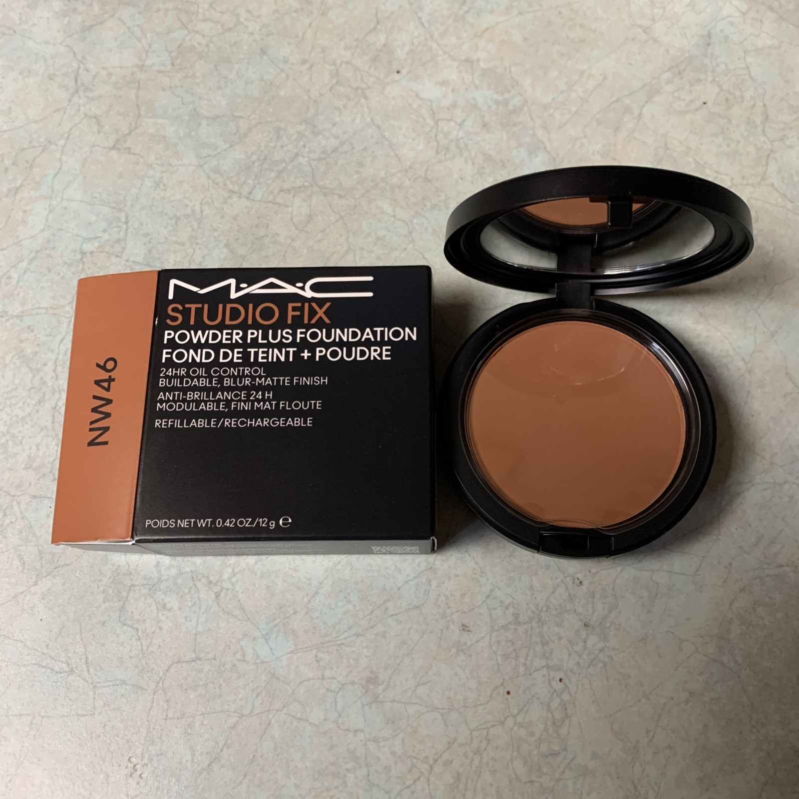 NIB MAC Studio Fix Powder Plus Foundation (new Formula) – NW46 – 0.42 Oz /12g