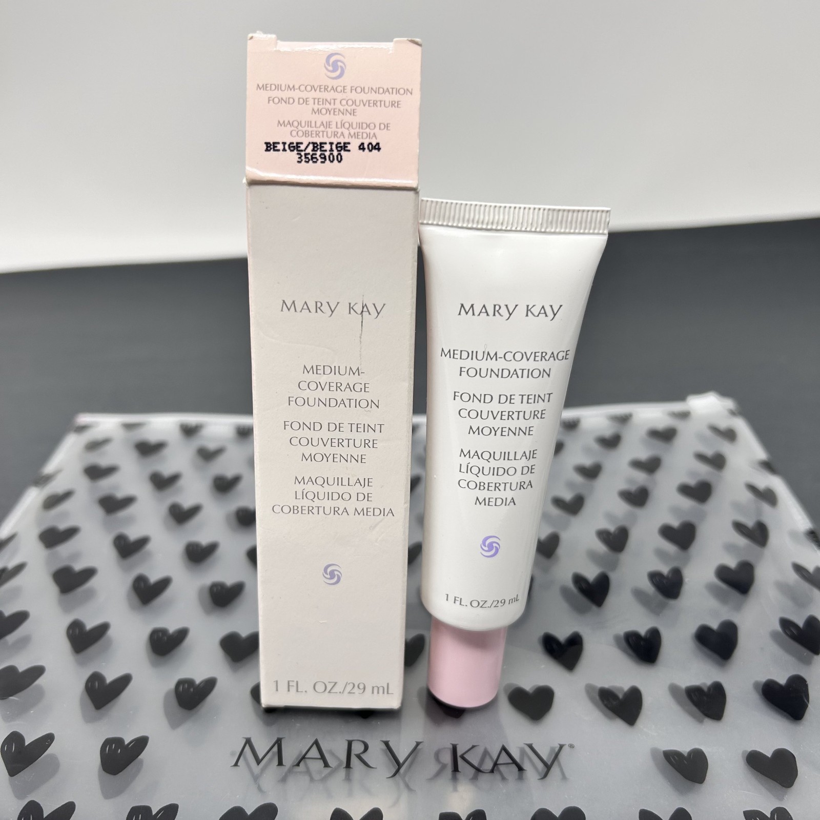 Mary Kay Medium Coverage Foundation New Authentic Beige 404 Pink Cap 356900