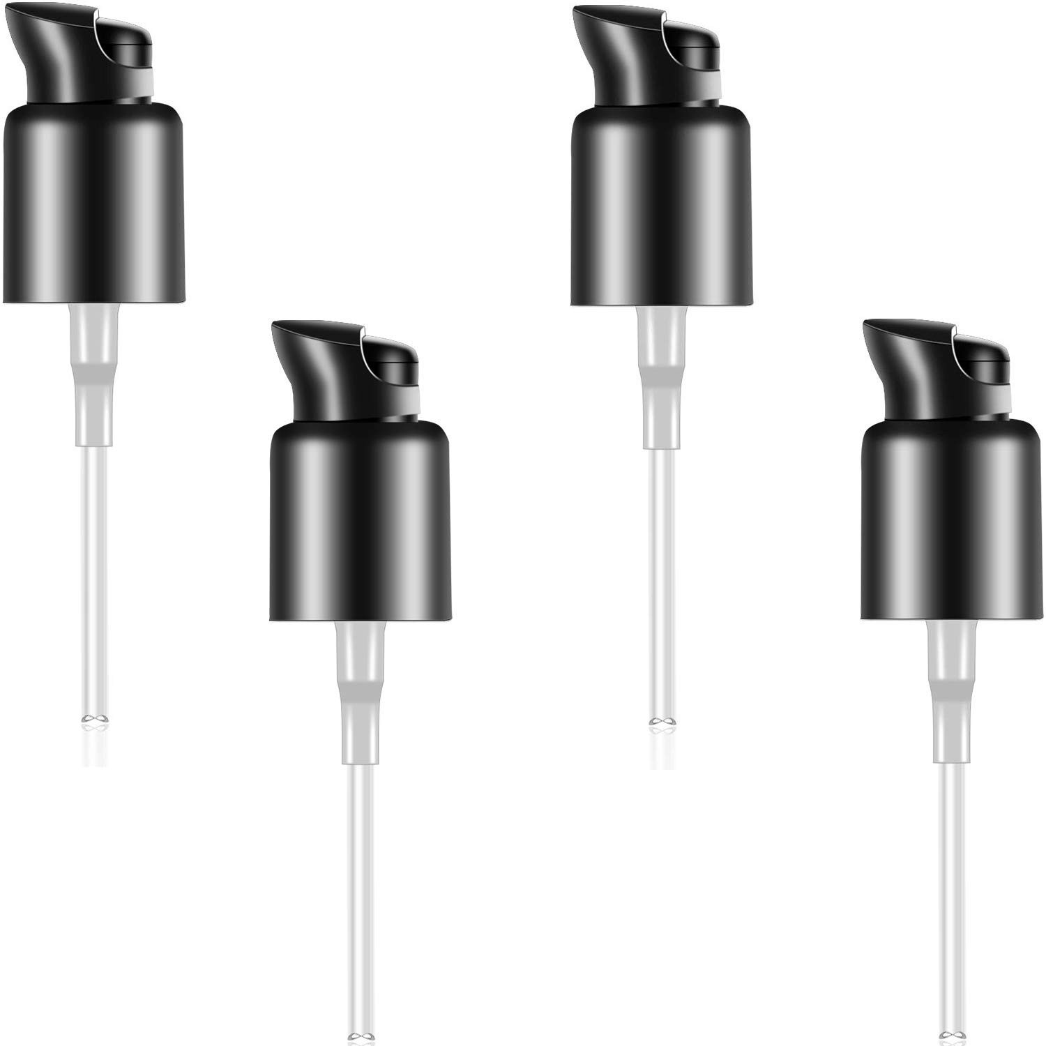 4 Pcs Replacement Foundation Pump Black Plastic Cosmetic Liquid Make up Bottle P