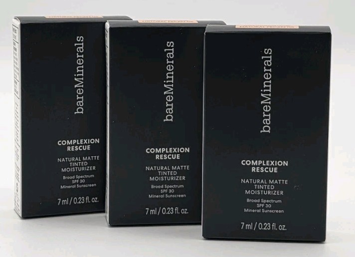 Lot of 3 BareMinerals Complexion Rescue NATURAL PECAN 05 7ml / 0.23 oz