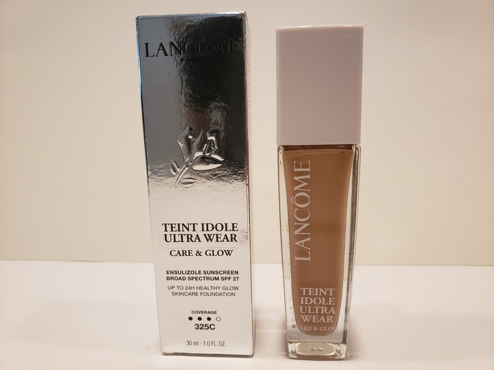 Lancome ~ Teint Idole Ultrawear Care & Glow Foundation ~SPF 27~ 325C~ NIB – 2/24