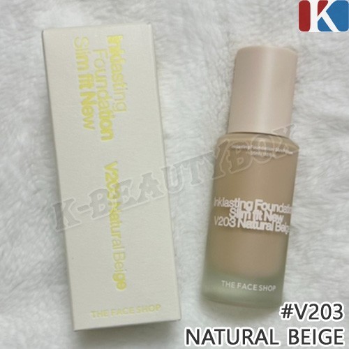 THE FACE SHOP Ink Lasting Foundation Slim Fit New 35ml #V203 Natural Beige Vegan