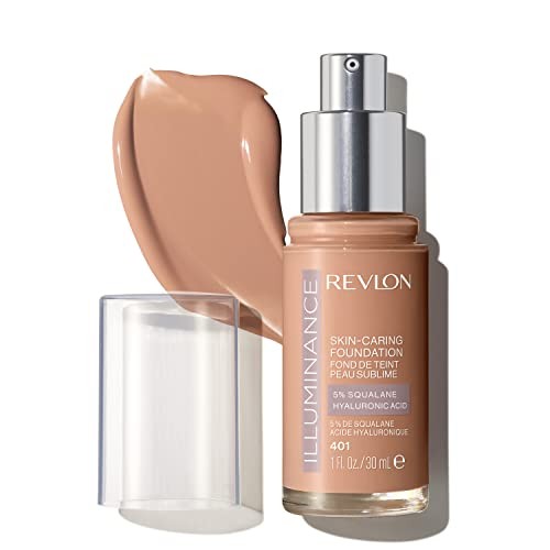 Revlon Illuminance Skin-Caring Liquid Foundation, 401 Light Coffee, 1 fl oz