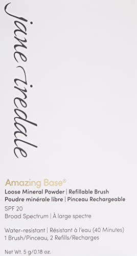 jane iredale Amazing Base Refillable Brush – Natural Mineral Foundation 0.18 oz