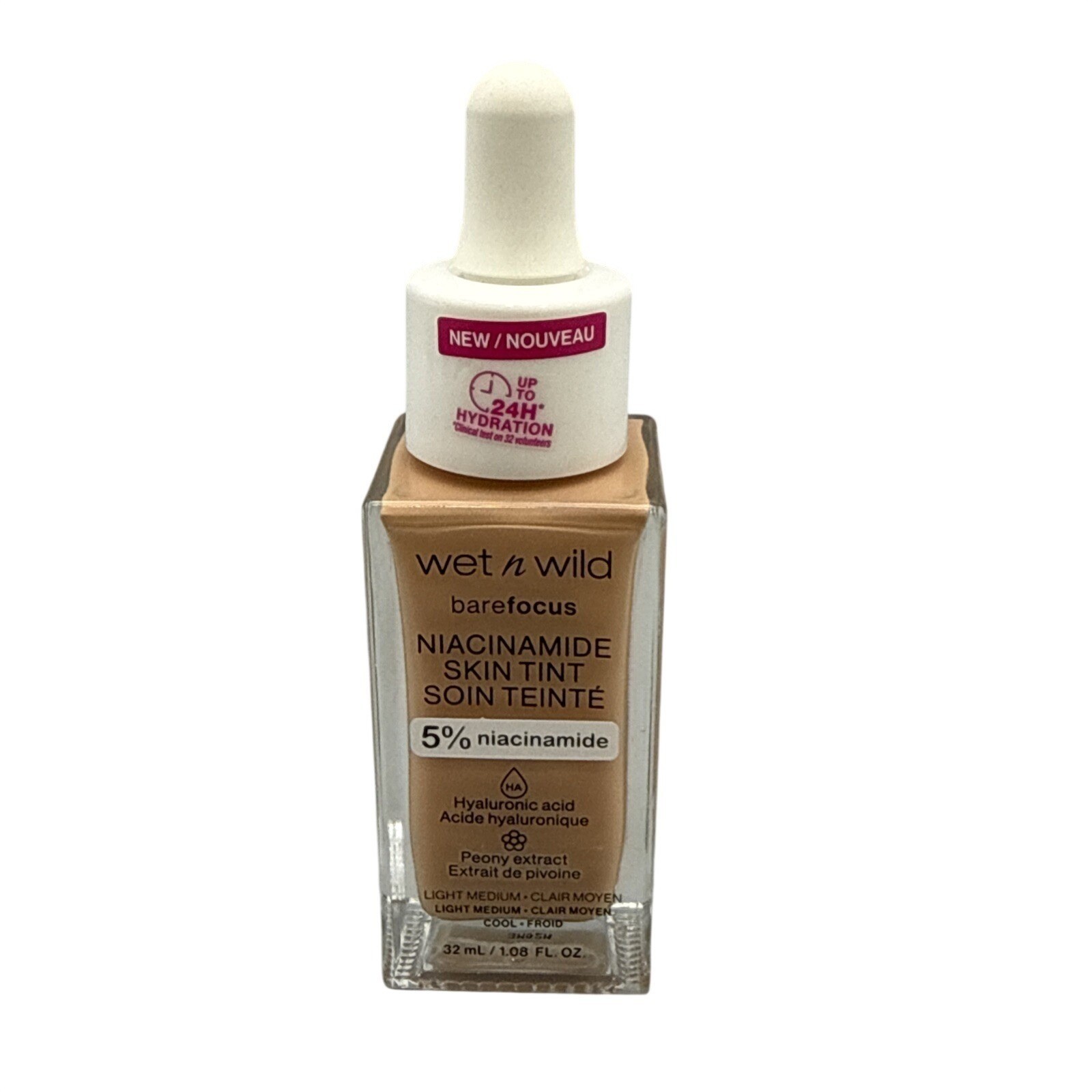 Wet n Wild Bare Focus Skin Tint 5% Niacinamide Hyaluronic Acid Light Medium Cool