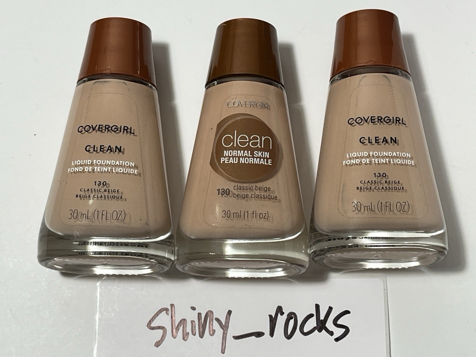 3x Covergirl Clean Liquid Foundation 130 CLASSIC BEIGE
