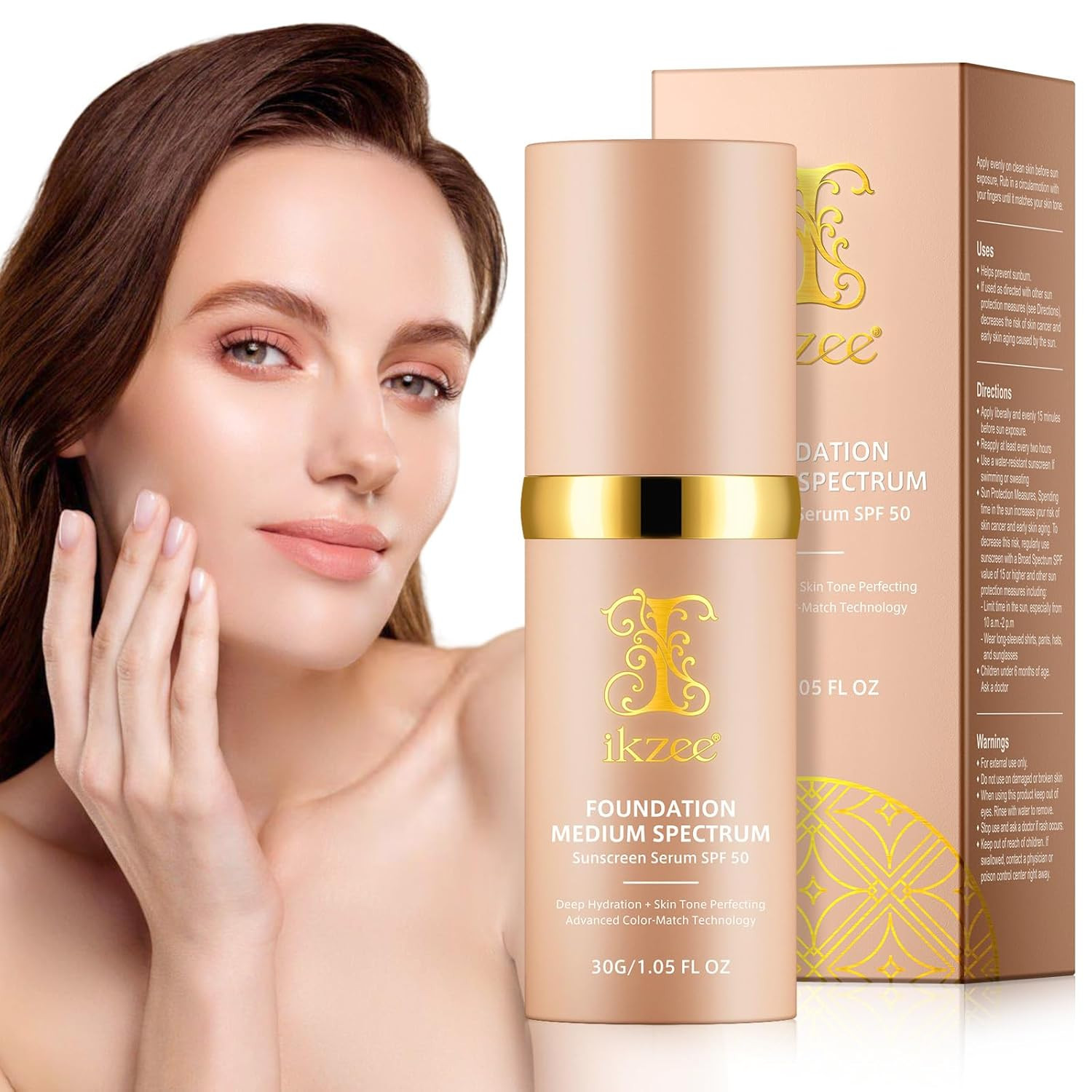 Color Changing Foundation 4 in 1 Medium Spectrum, Flawless Foundation Color Chan