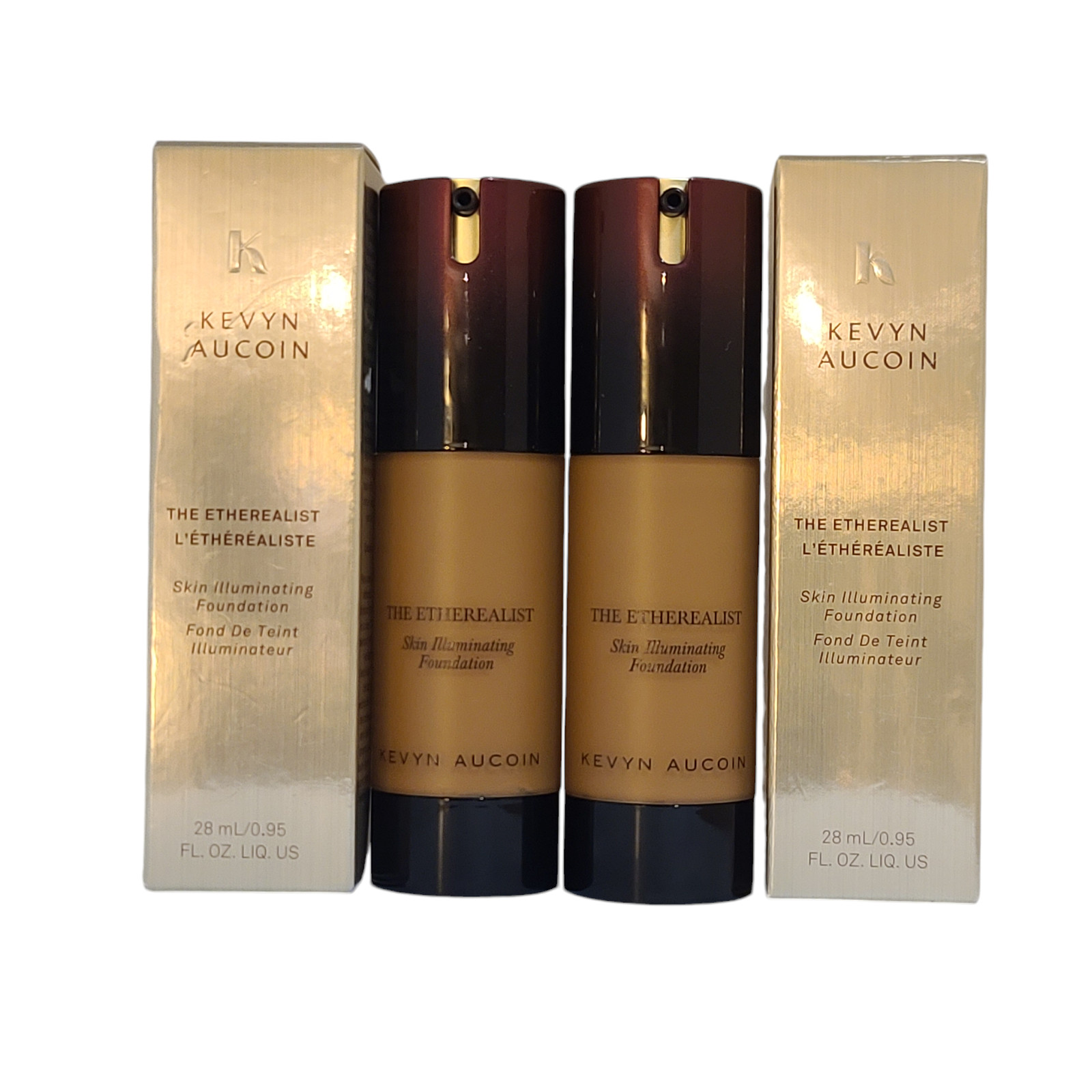 2 Pack Kevyn Aucoin The Etherealist Skin Illuminating Foundation Deep EF14 *NIB*