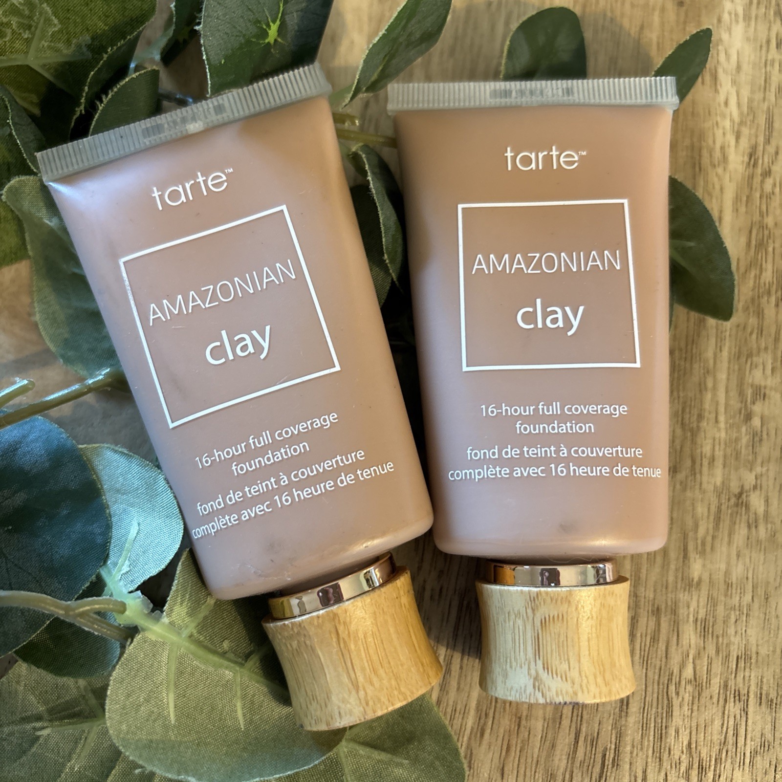 NEW LOT OF 2 Tarte Amazonian Clay 16 Hour Foundation 42H Tan Honey 1.7 fl oz
