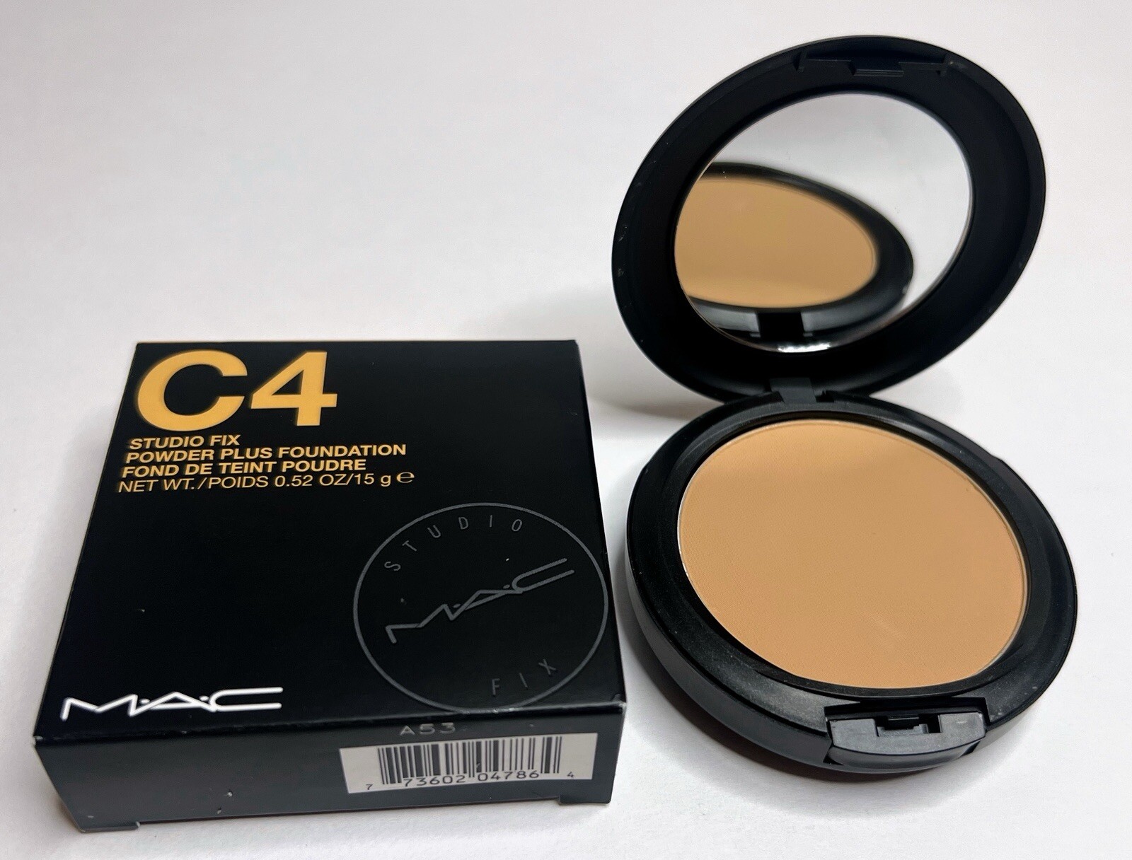 MAC Studio Fix Powder Plus Foundation C4 A53 Matte Full Coverage Oil Control New