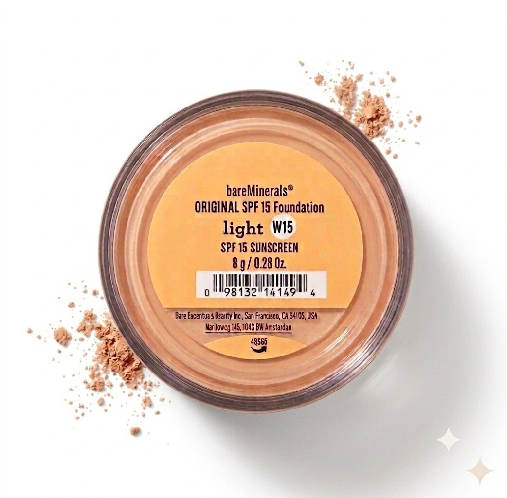 bareMinerals Original Foundation Light Loose Mineral Powder W15 USA Ware house