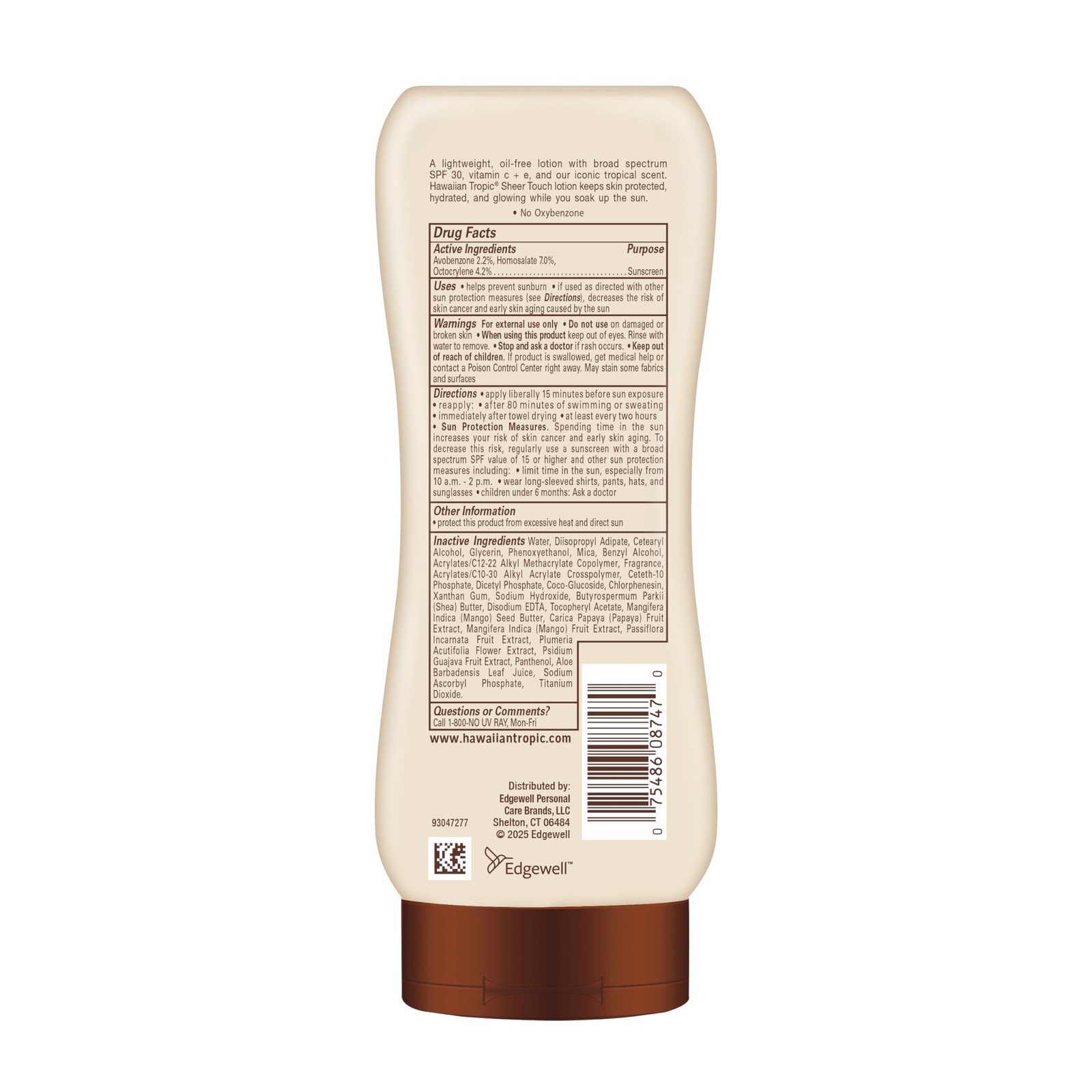 Hawaiian Tropic Sheer Touch Lotion Sunscreen, 8 Fl Oz (Pack of 1), Sun