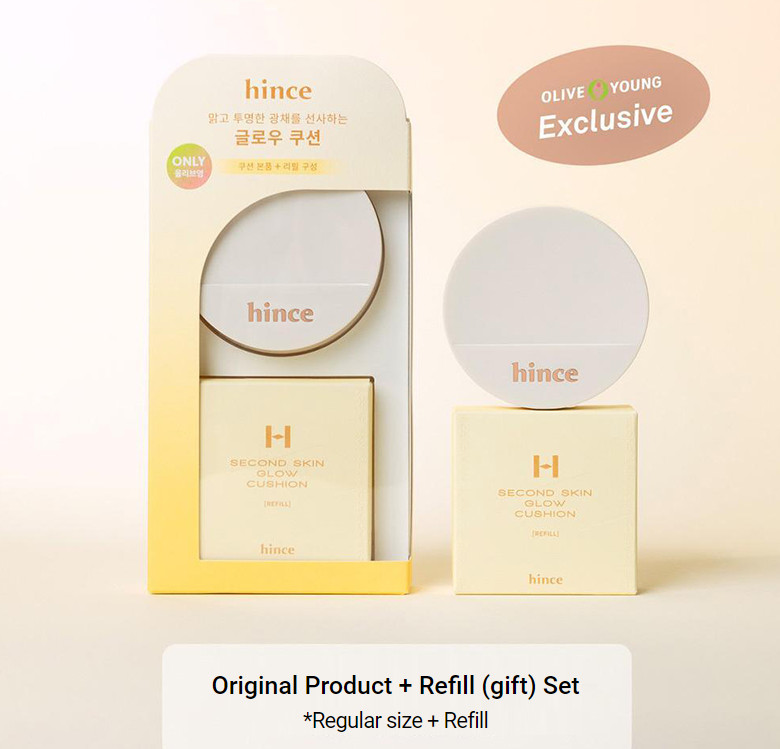 2PACK HINCE Second Skin Glow Cushion Vegan, SPF50+PA++++ Enhypen Sunghoon Pick