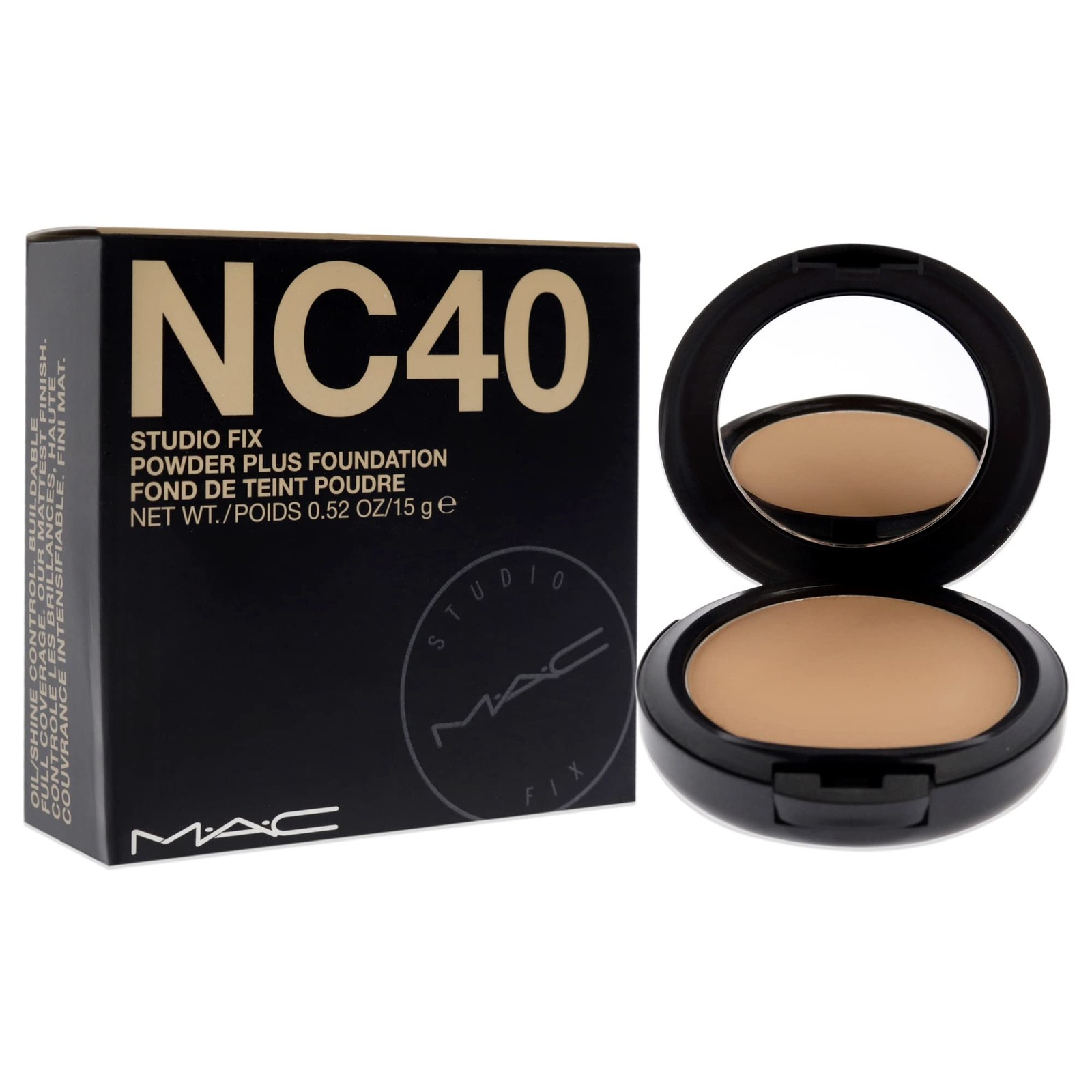MAC Studio Fix Powder Plus Foundation NC40 Long Lasting 0.52 Ounce