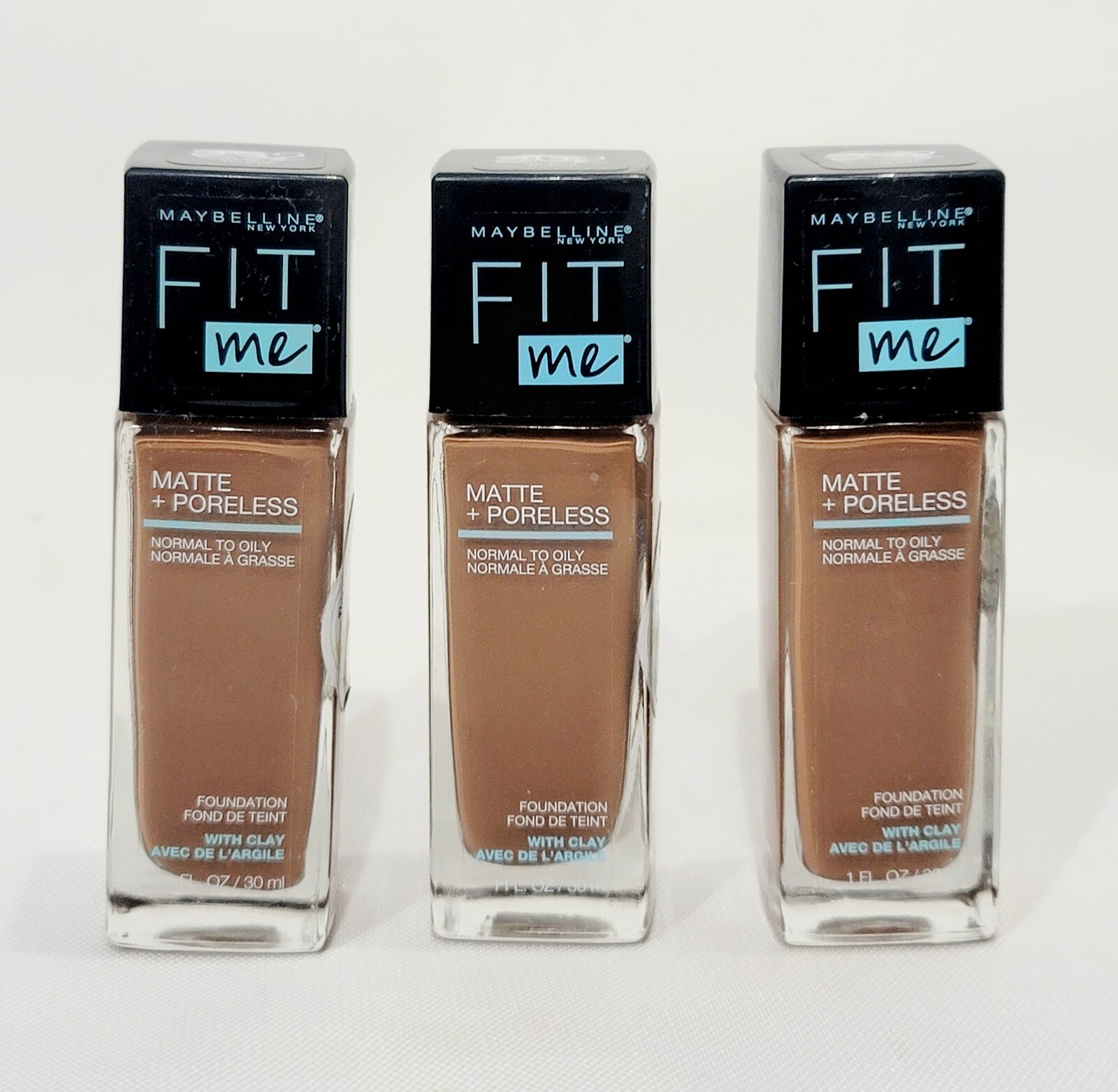 3 PACK Maybelline Fit Me Matte + Poreless 362 Foundation Normal To Oily Skin NEW