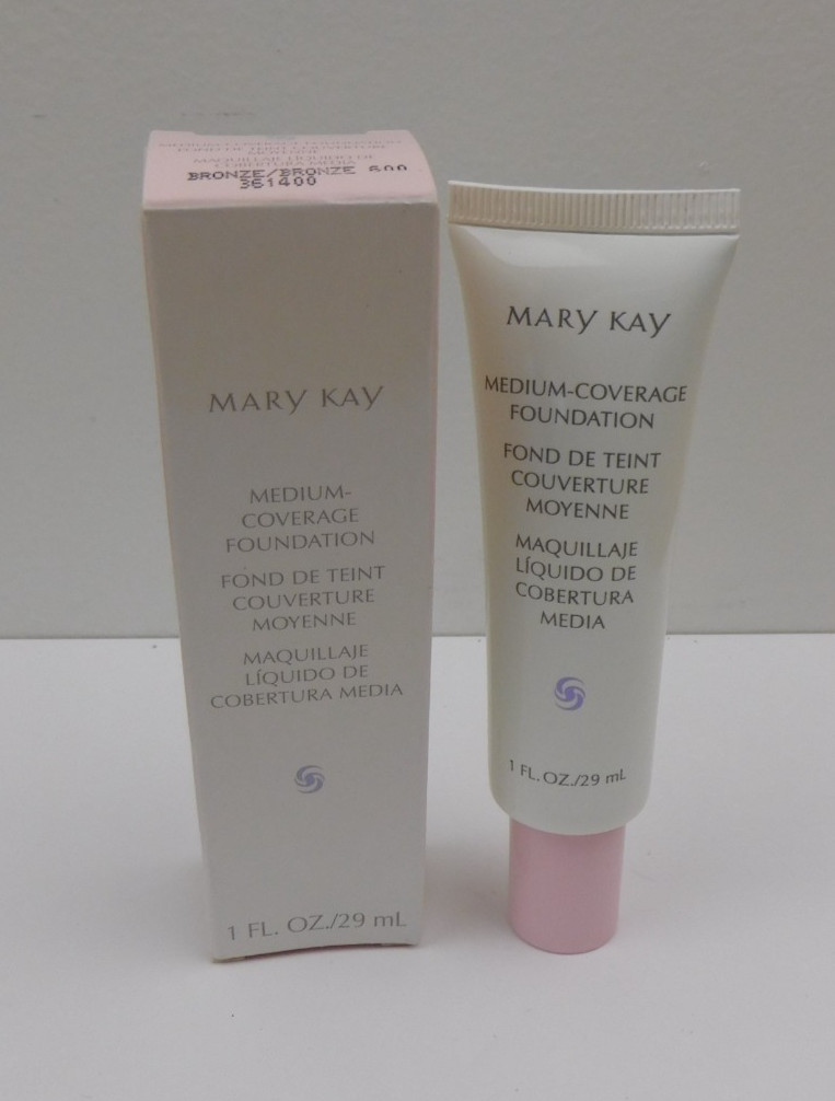 Mary Kay Bronze 600 Medium Coverage Foundation 1 fl oz 361400 NOS Pink Cap
