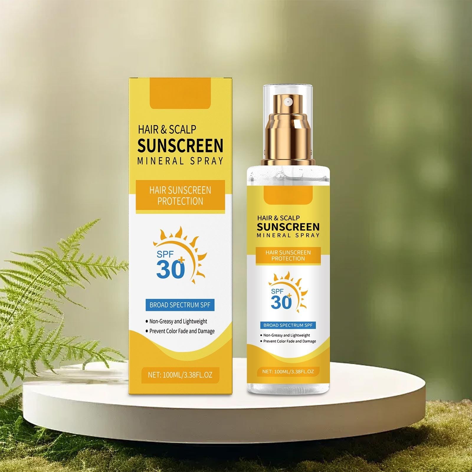Hair & Scalp Sunscreen Spray SPF 30 | UV Protection 3.38 Fl Oz (Pack of 1)