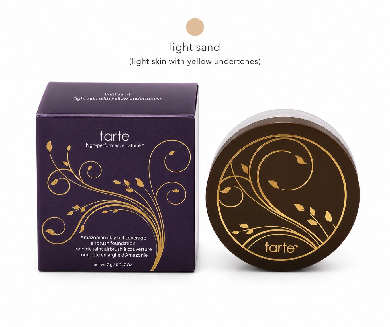 Tarte amazonian clay airbrush foundation Light Sand 0.247 oz. New