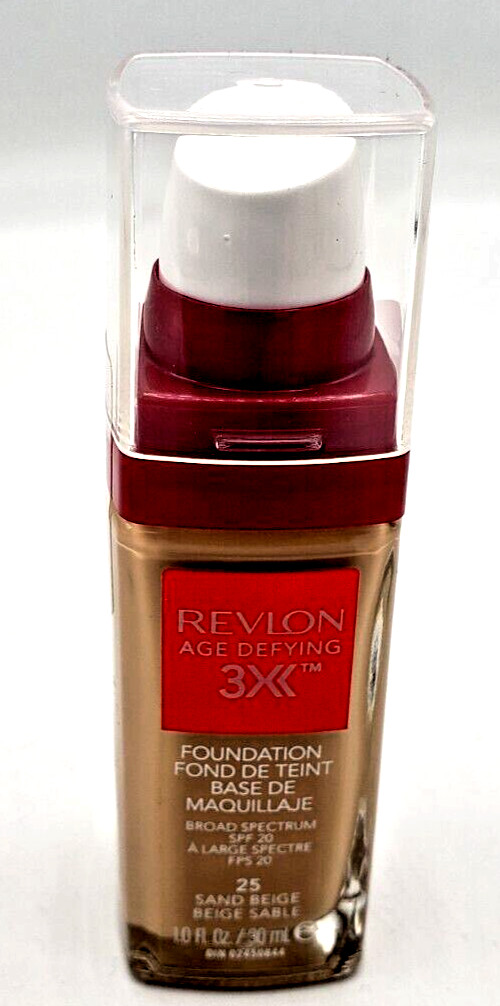 NEW REVLON AGE DEFYING 3X FOUNDATION- 25 SAND BEIGE