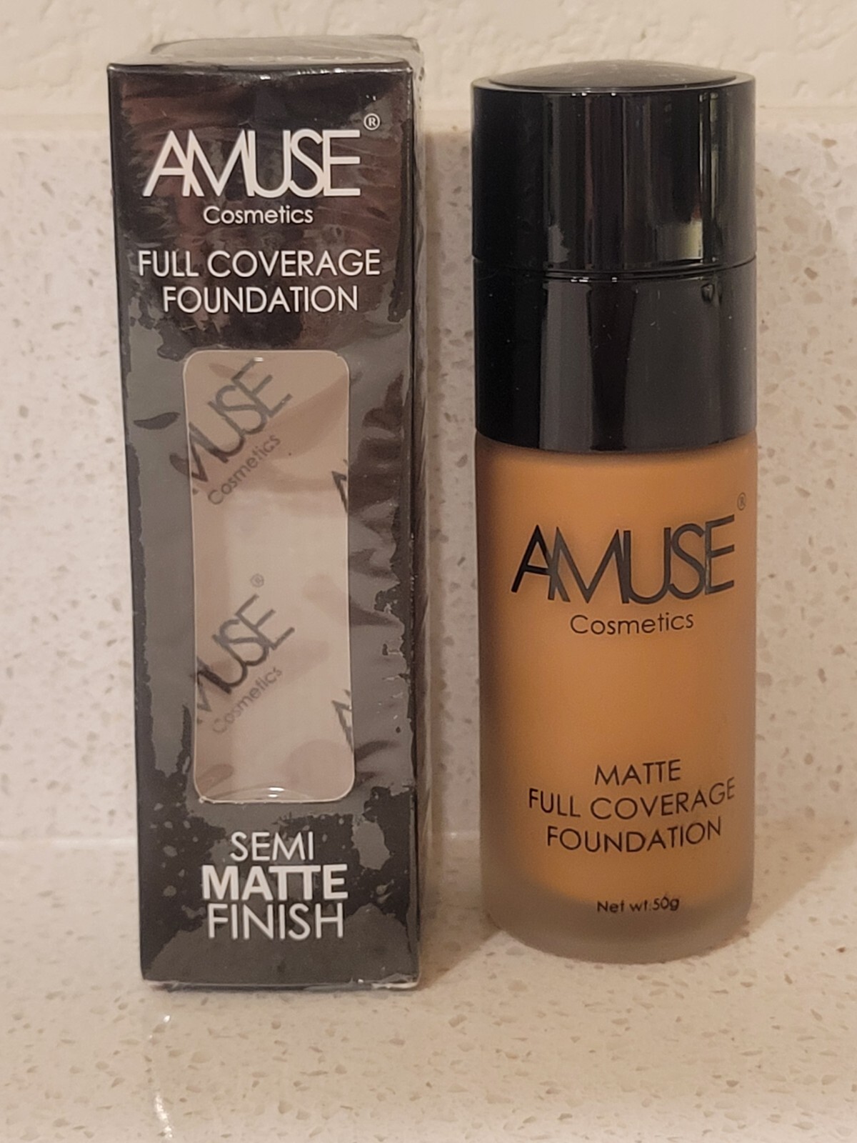 Amuse Cosmetics Full Coverage Foundation Semi Matte Finish COCOA 1.75oz BNIB