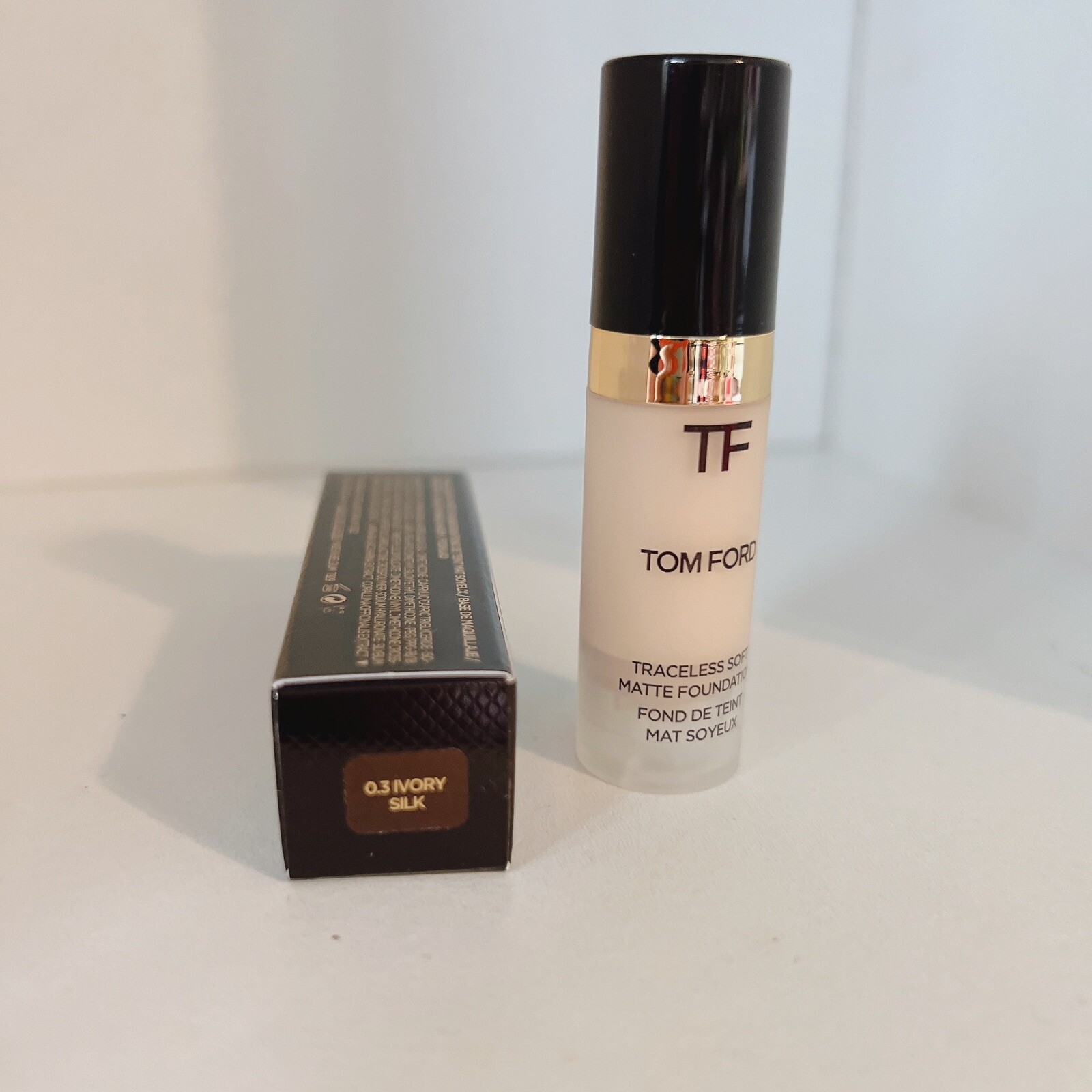 Tom Ford Traceless Soft Matte Foundation – 0.3 Ivory Silk Travel Size 4ml NIB .
