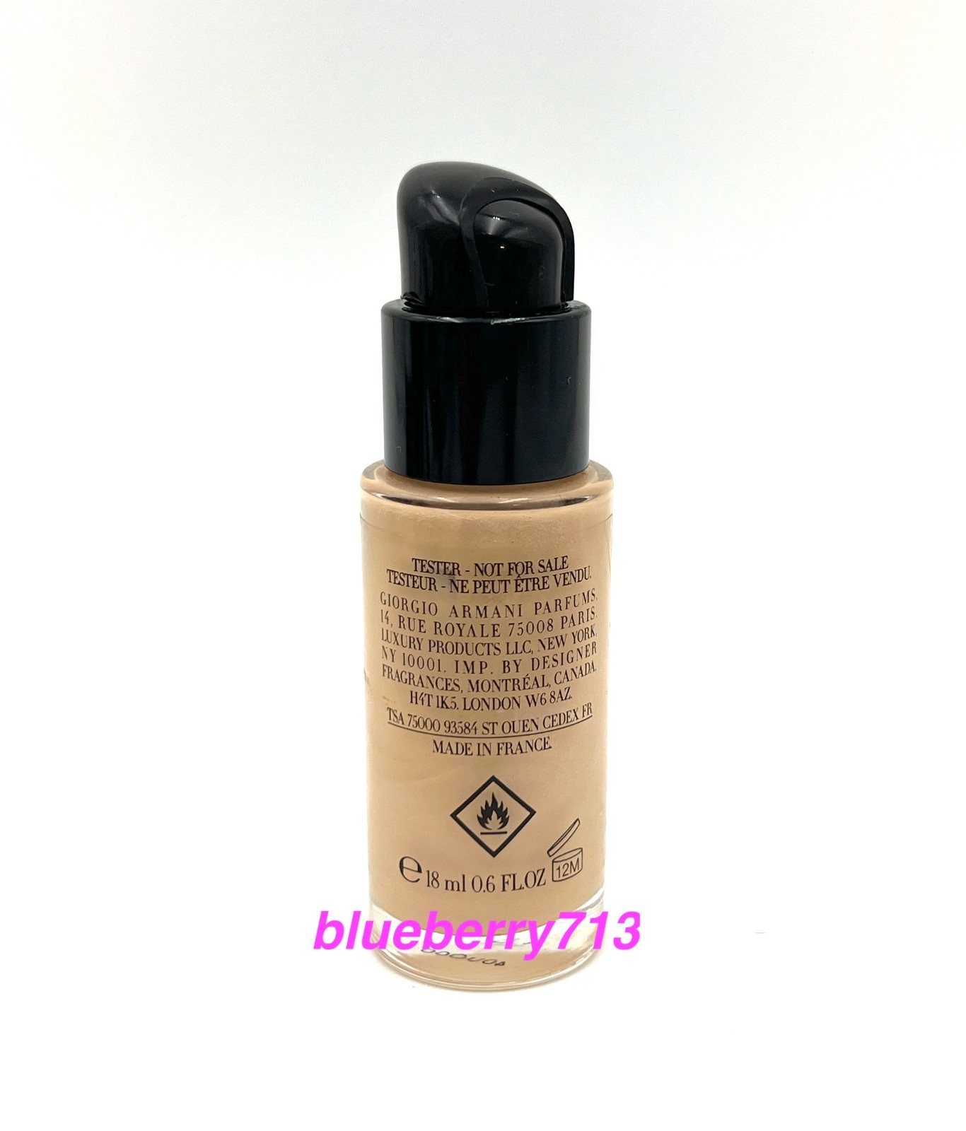 Giorgio Armani POWER FABRIC+ Weightless Matte Foundation SPF20 18ml ~1.5